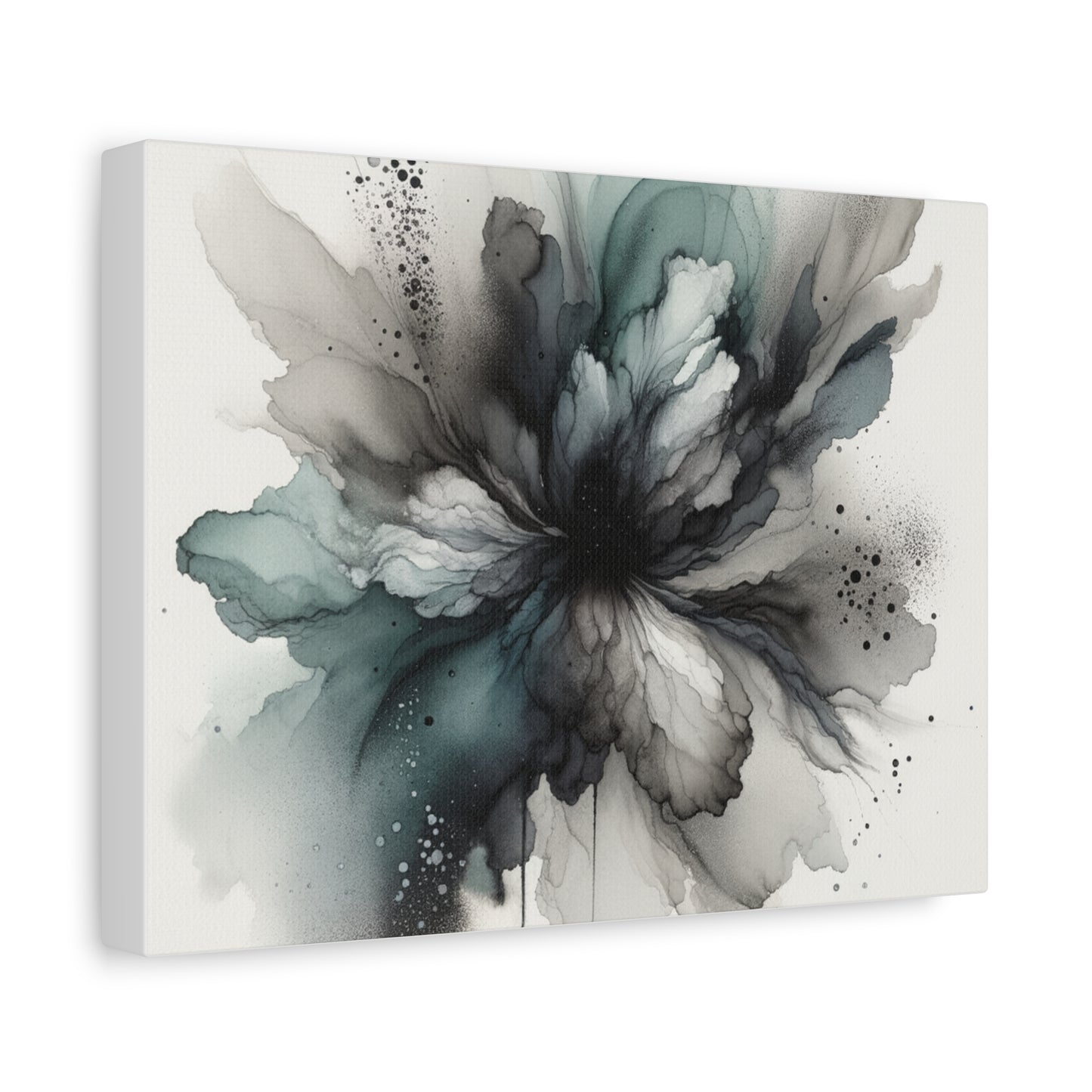 Abstract Ink Bloom - Matte Canvas, Stretched, 1.25"