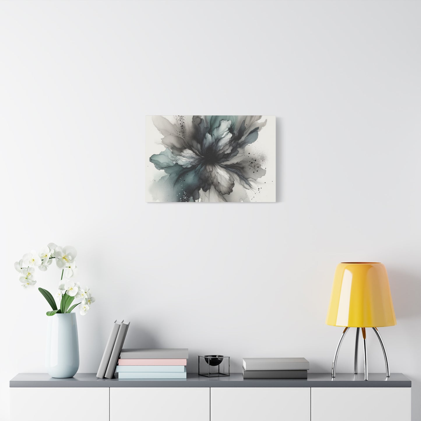 Abstract Ink Bloom - Matte Canvas, Stretched, 1.25"