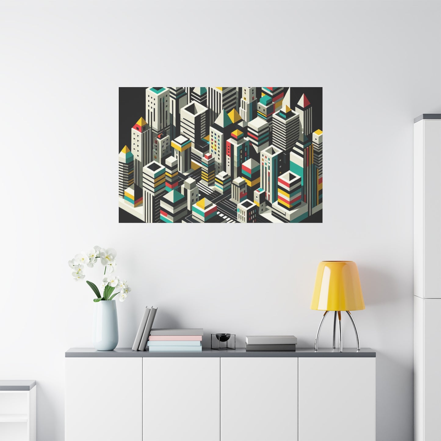 Cityscape Abstraction - Matte Canvas, Stretched, 1.25"