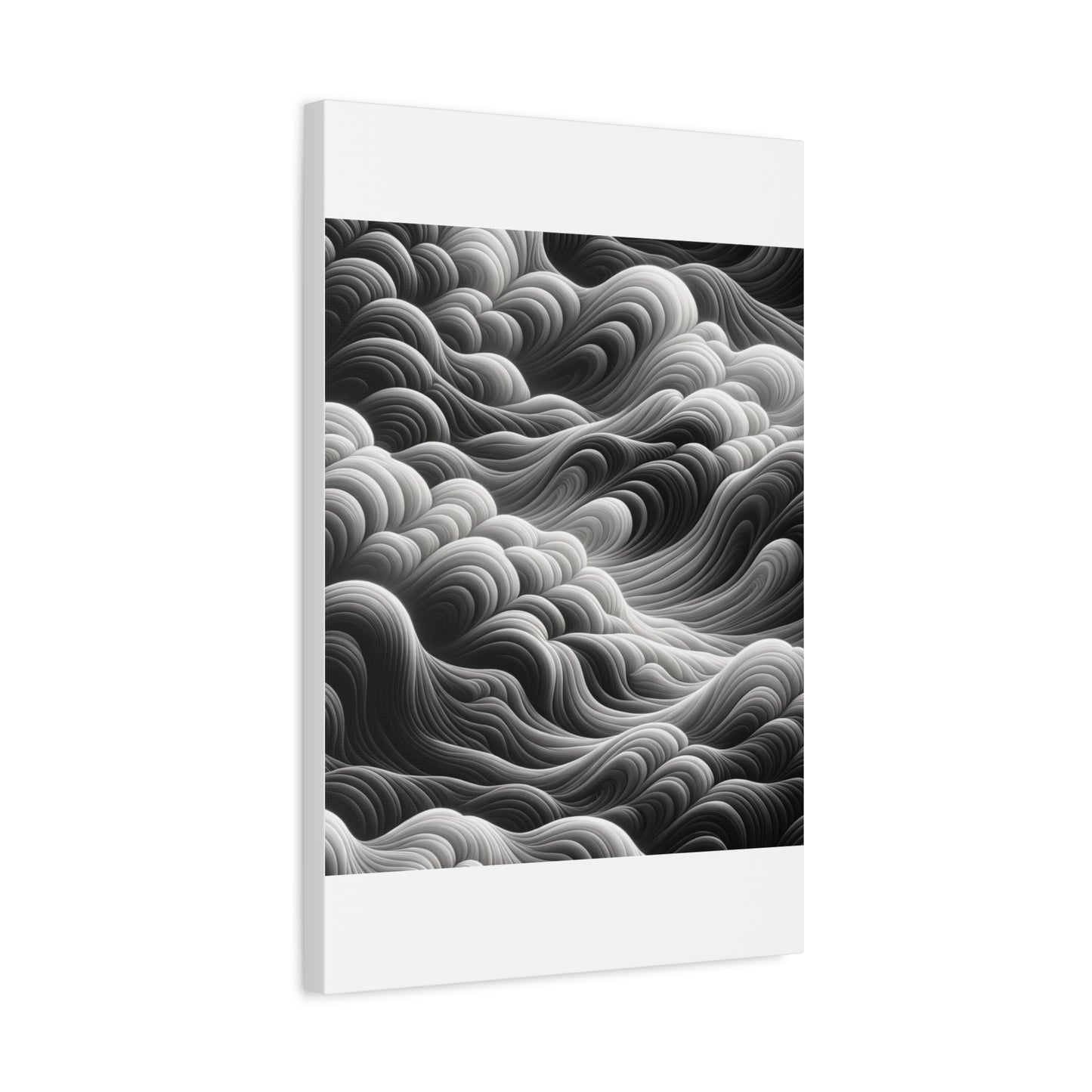 Monochrome Waves - Matte Canvas, Stretched, 1.25"