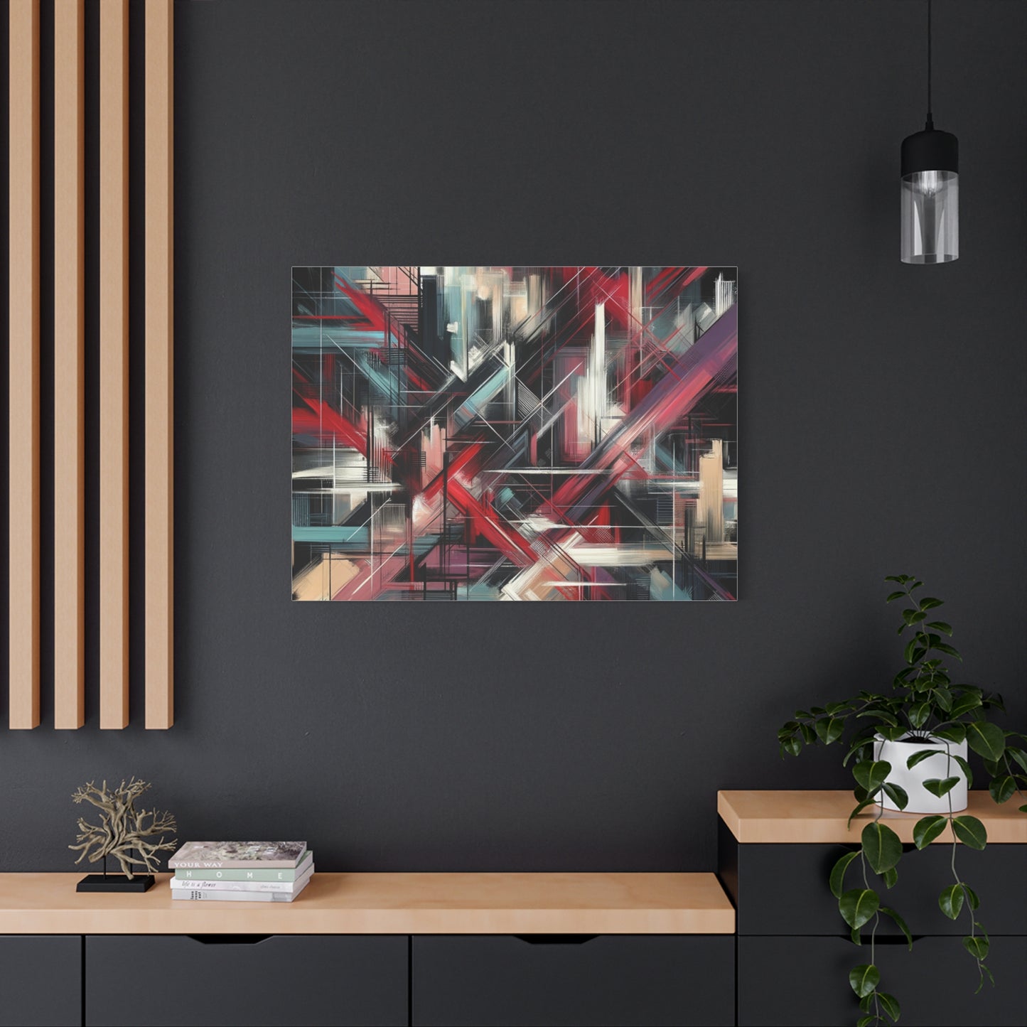 Abstract Geometric Matte Canvas, Stretched, 1.25"