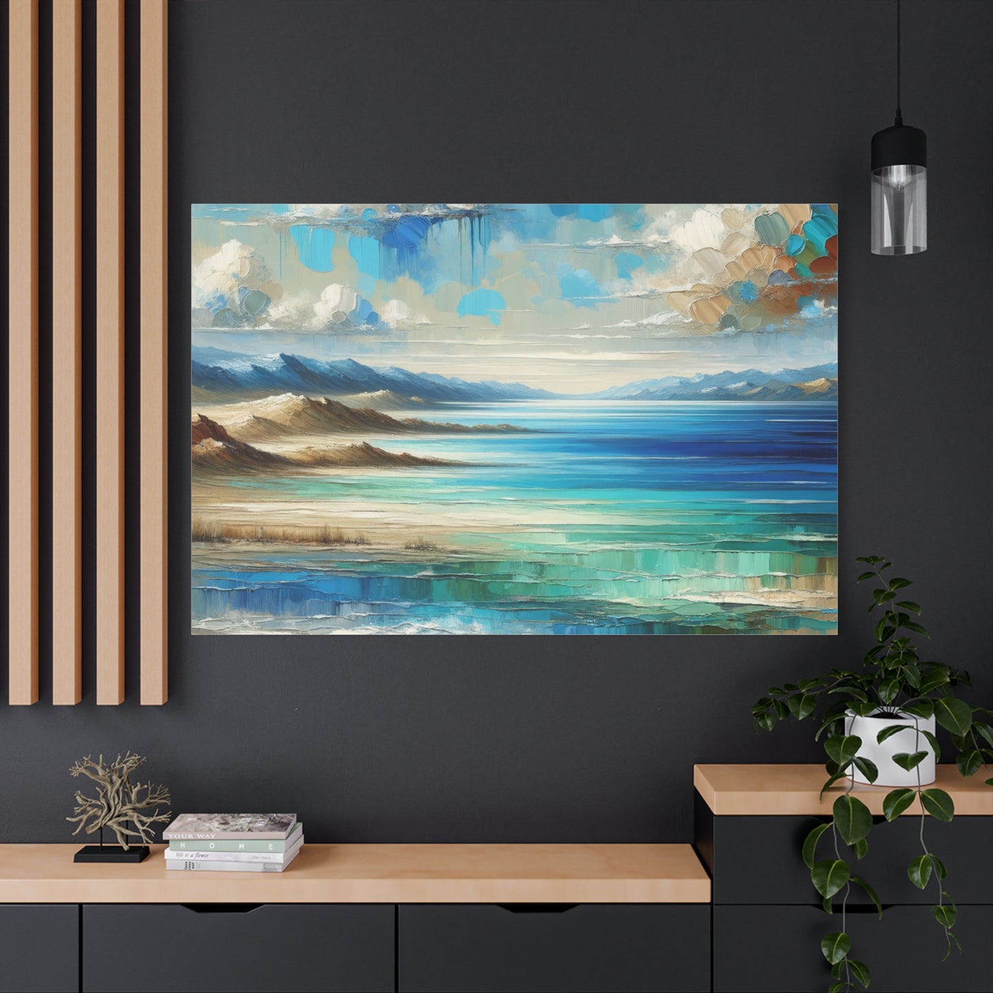 Matte Canvas, Stretched, 1.25" - Abstract Seaside Enchantment