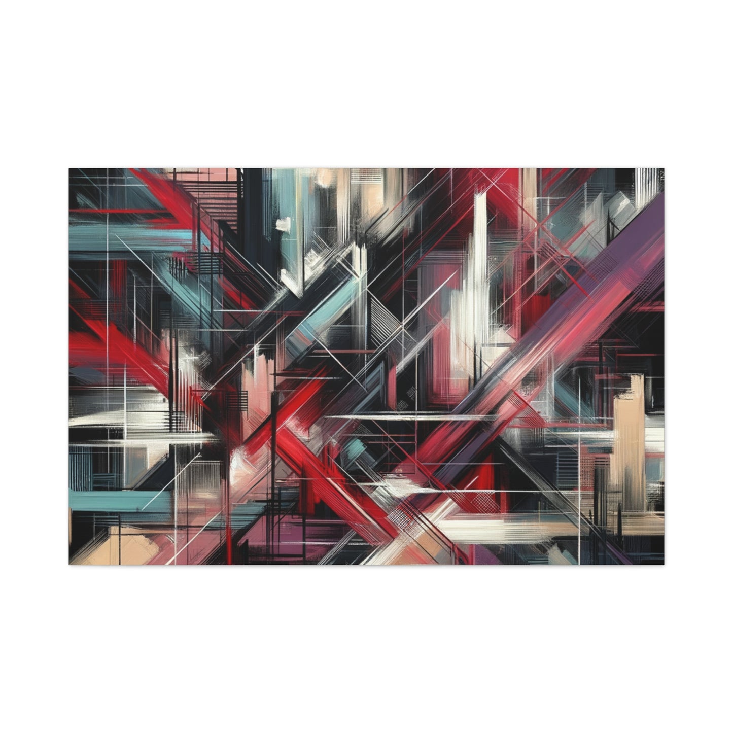 Abstract Geometric Matte Canvas, Stretched, 1.25"