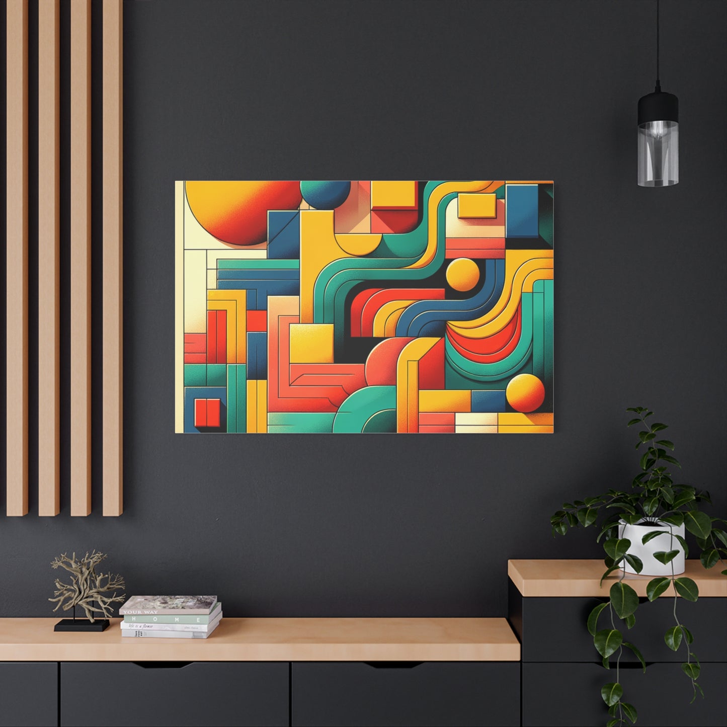 Abstract Geometric Design - Matte Canvas, Stretched, 1.25"