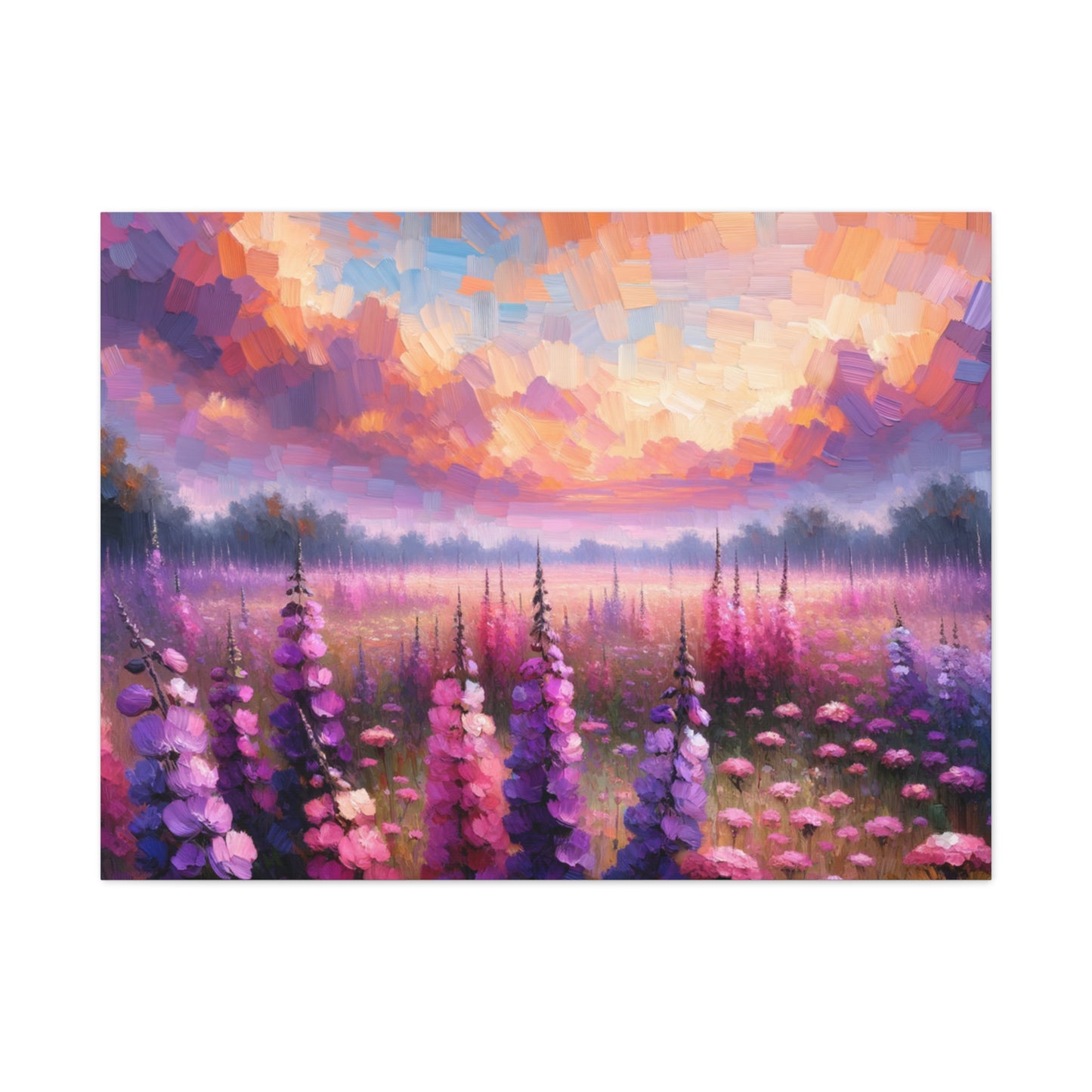 Floral Sunset Matte Canvas, Stretched, 1.25"