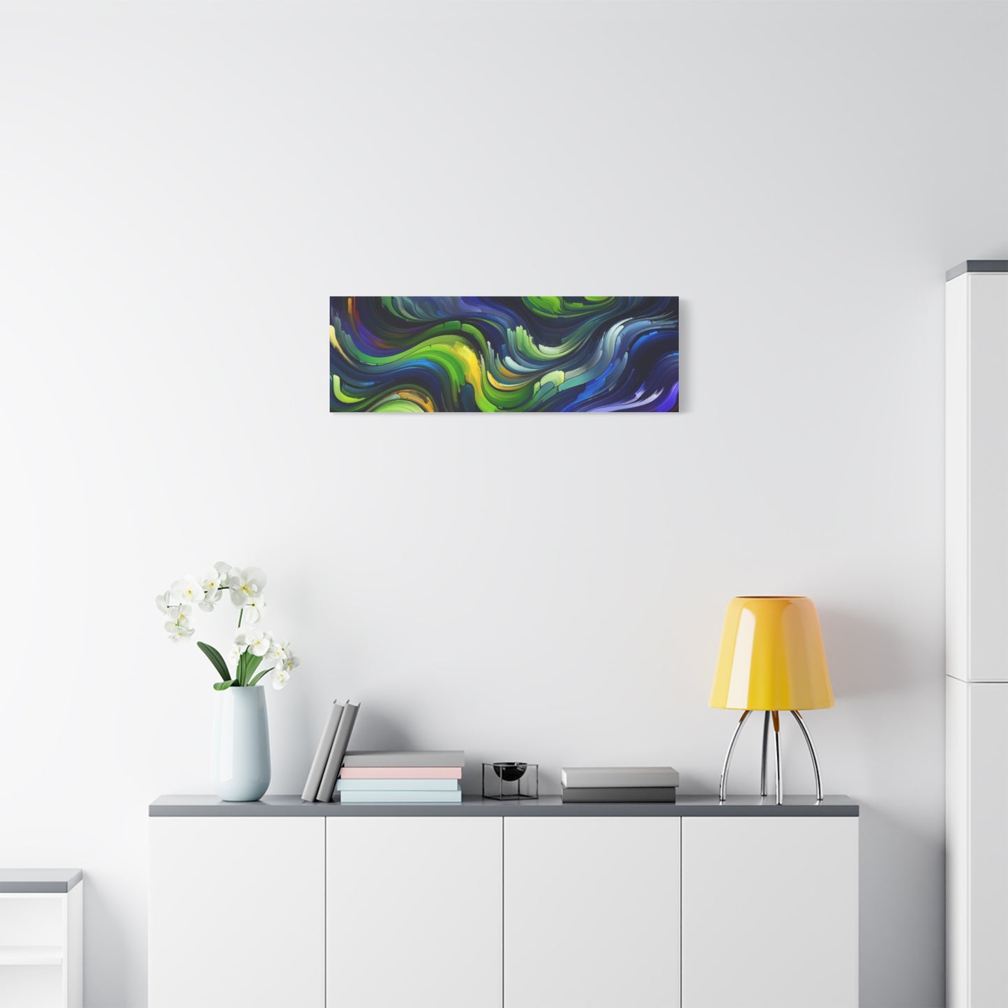 Vibrant Abstract Waves - Matte Canvas, Stretched, 1.25"