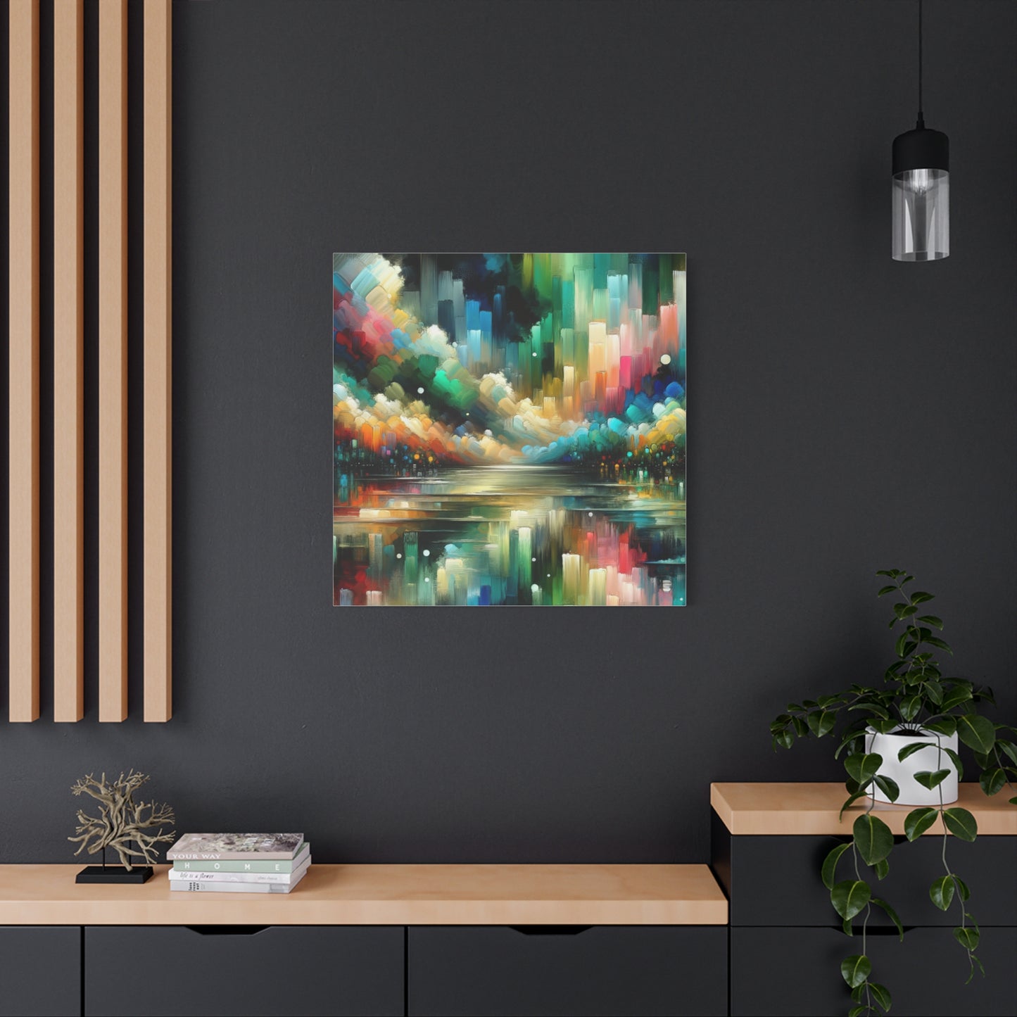 Colorful Abstract Skyline - Matte Canvas, Stretched, 1.25"