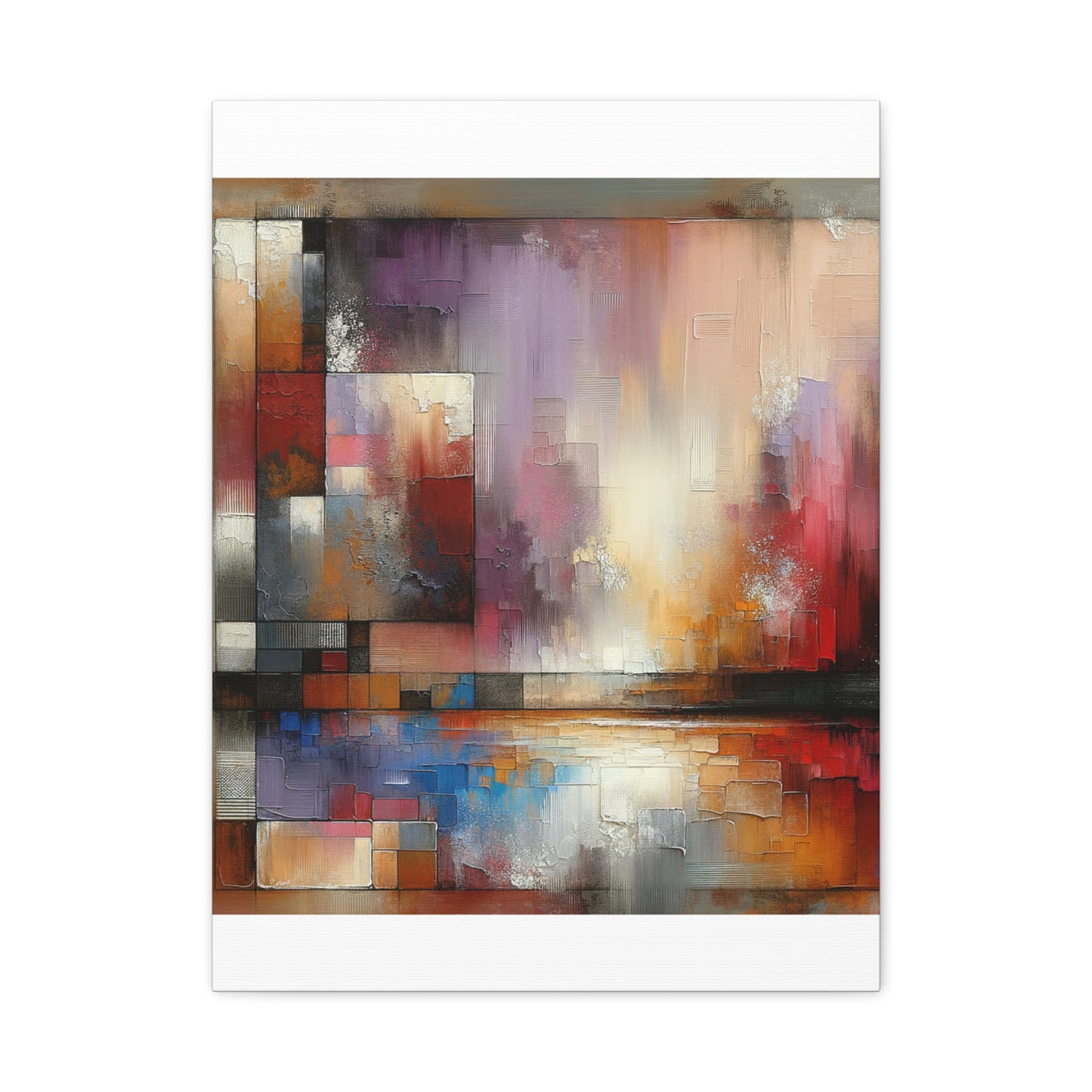 Abstract Colorful Geometric Matte Canvas, Stretched, 1.25"