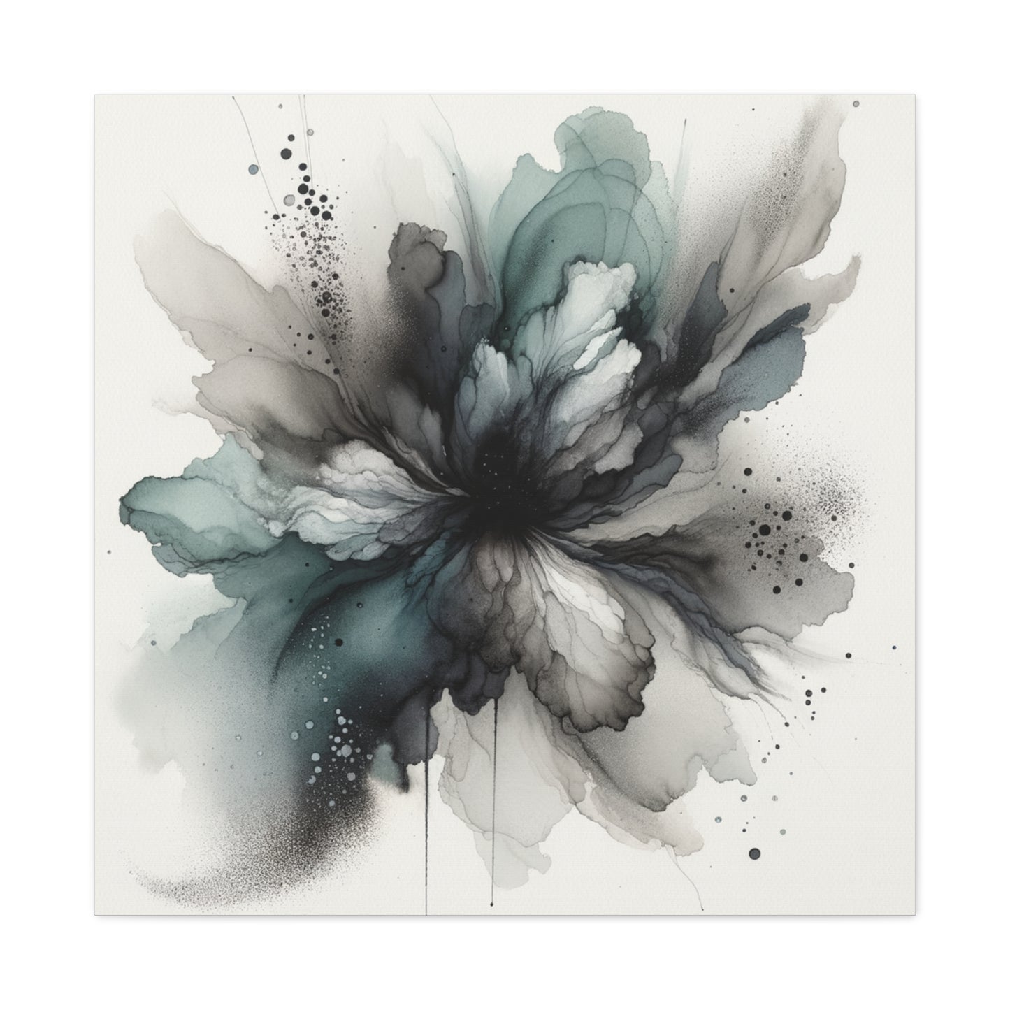 Abstract Ink Bloom - Matte Canvas, Stretched, 1.25"