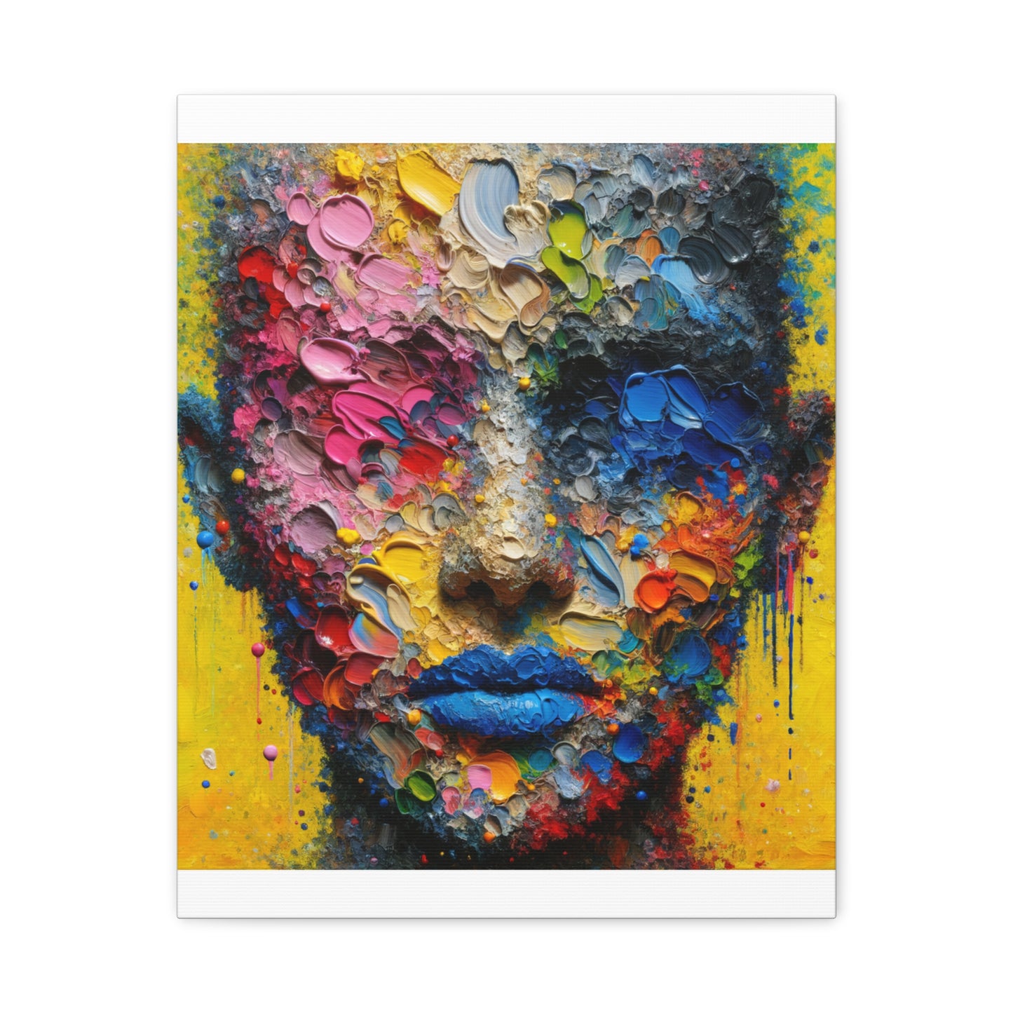 Vibrant Abstract Portrait - Matte Canvas, Stretched, 1.25"