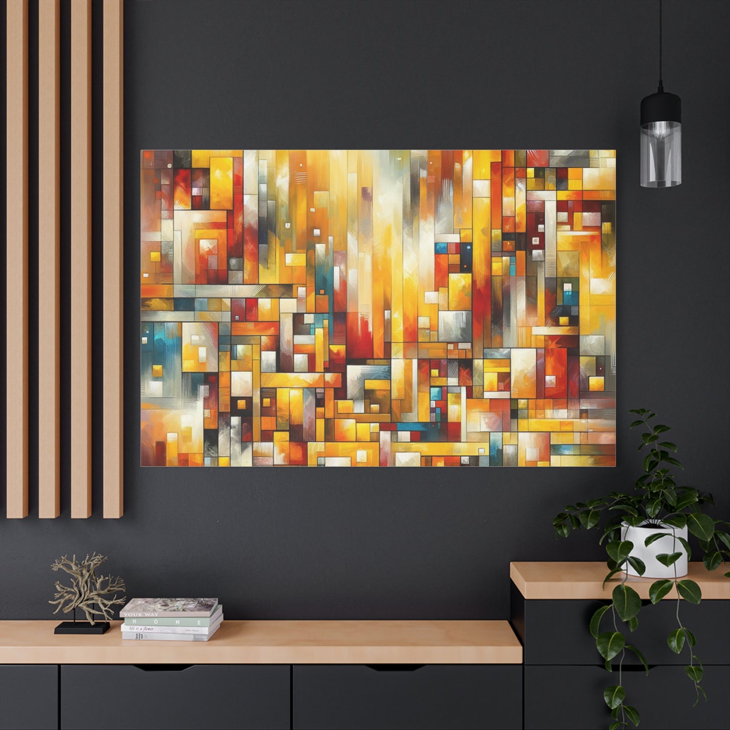 Abstract Geometric Burst - Matte Canvas, Stretched, 1.25"