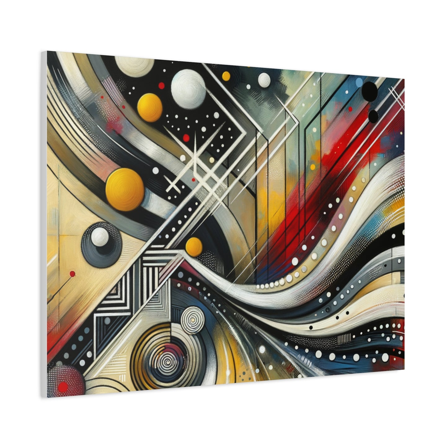 Stretched Matte Canvas, 1.25" - Vibrant Abstract Geometric Design