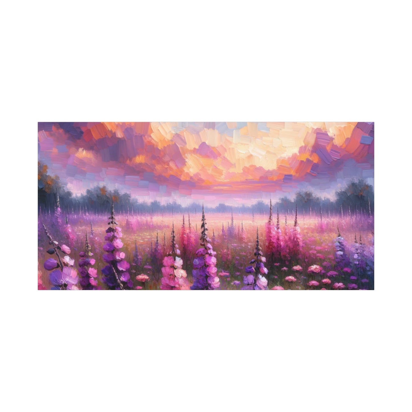 Floral Sunset Matte Canvas, Stretched, 1.25"