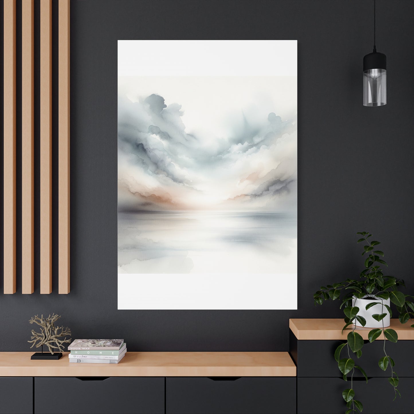 Matte Canvas, Stretched, 1.25" - Serene Watercolor Sky