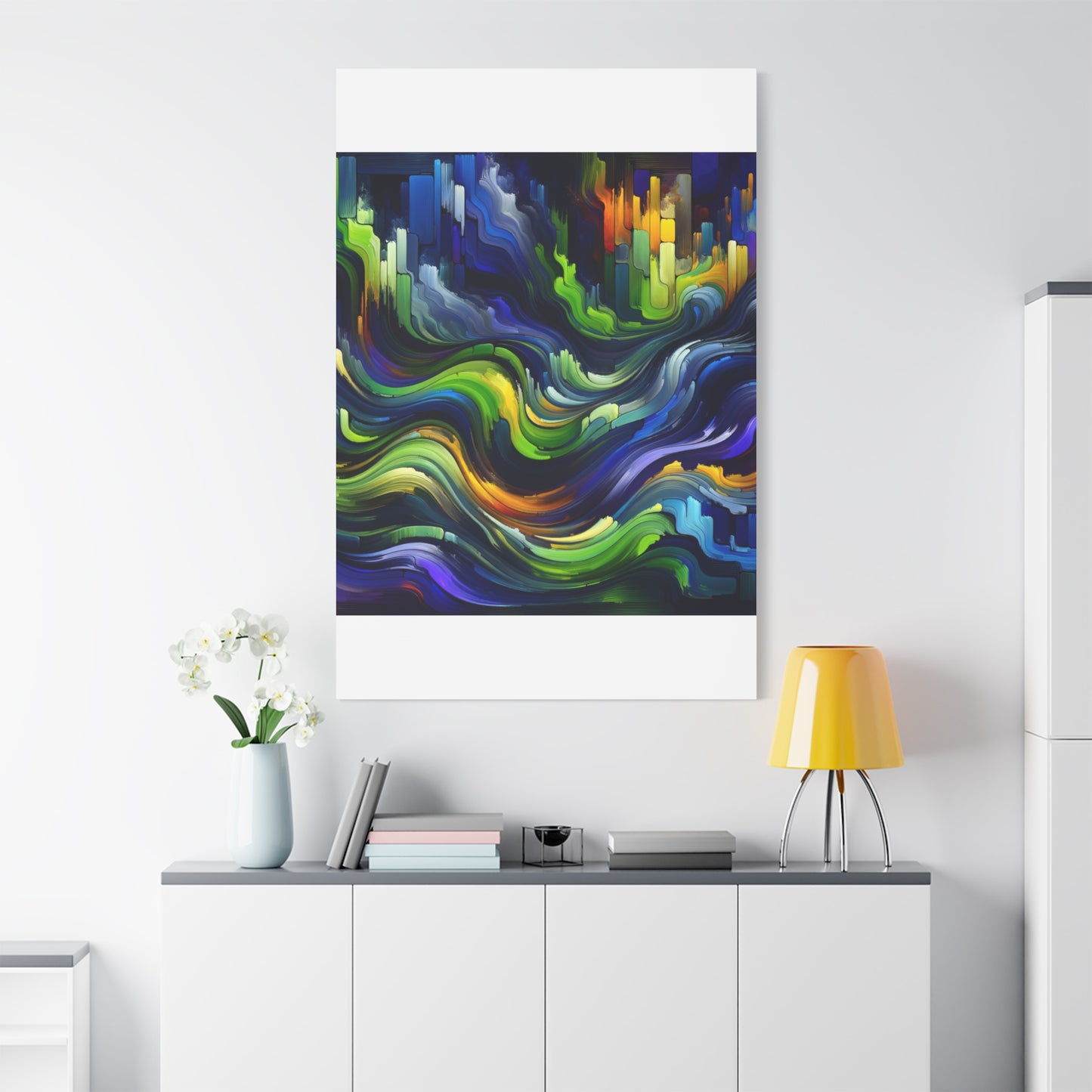 Vibrant Abstract Waves - Matte Canvas, Stretched, 1.25"