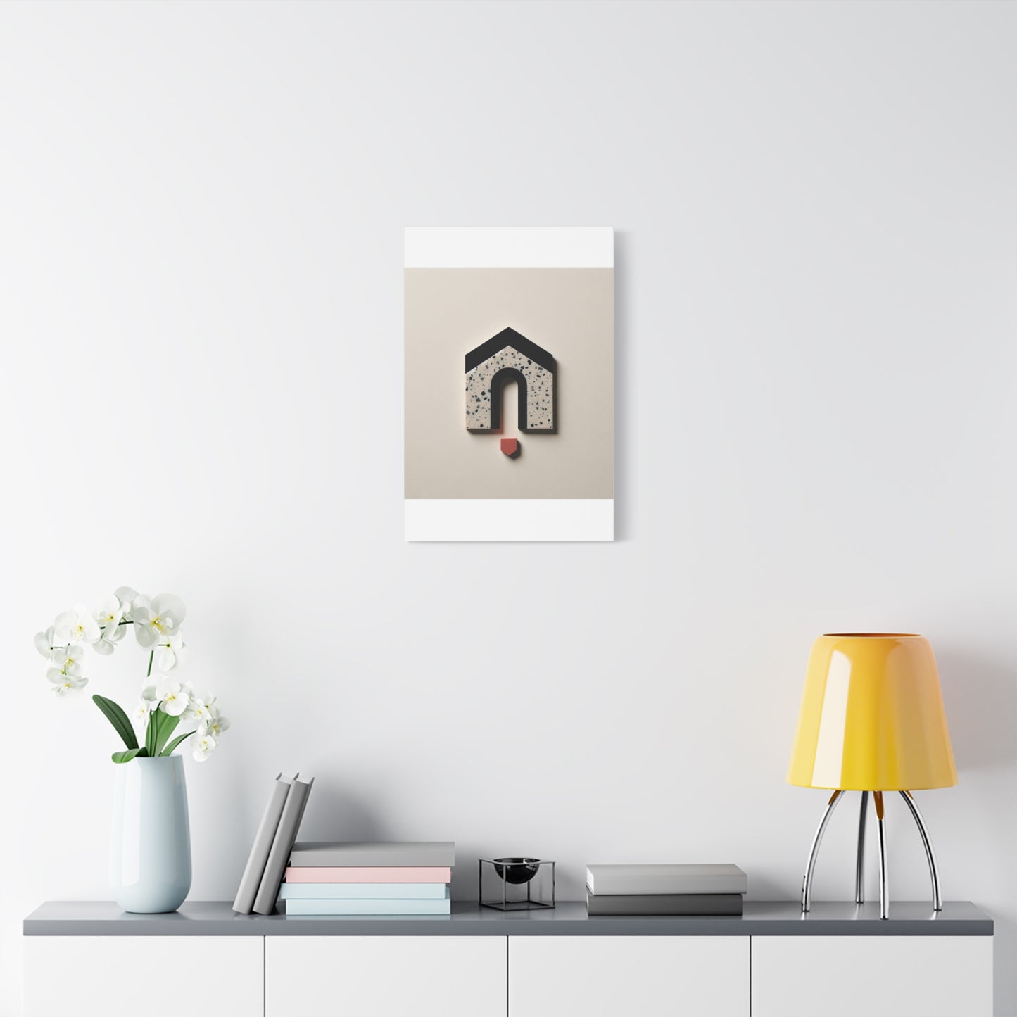 Geometric House Design - Matte Canvas, Stretched, 1.25"