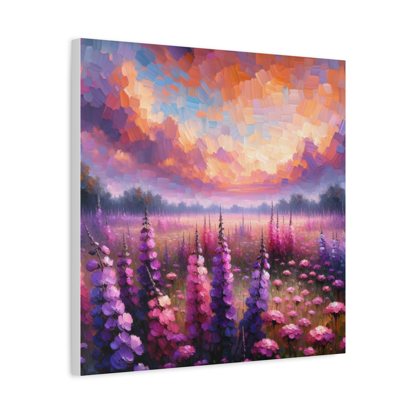 Floral Sunset Matte Canvas, Stretched, 1.25"