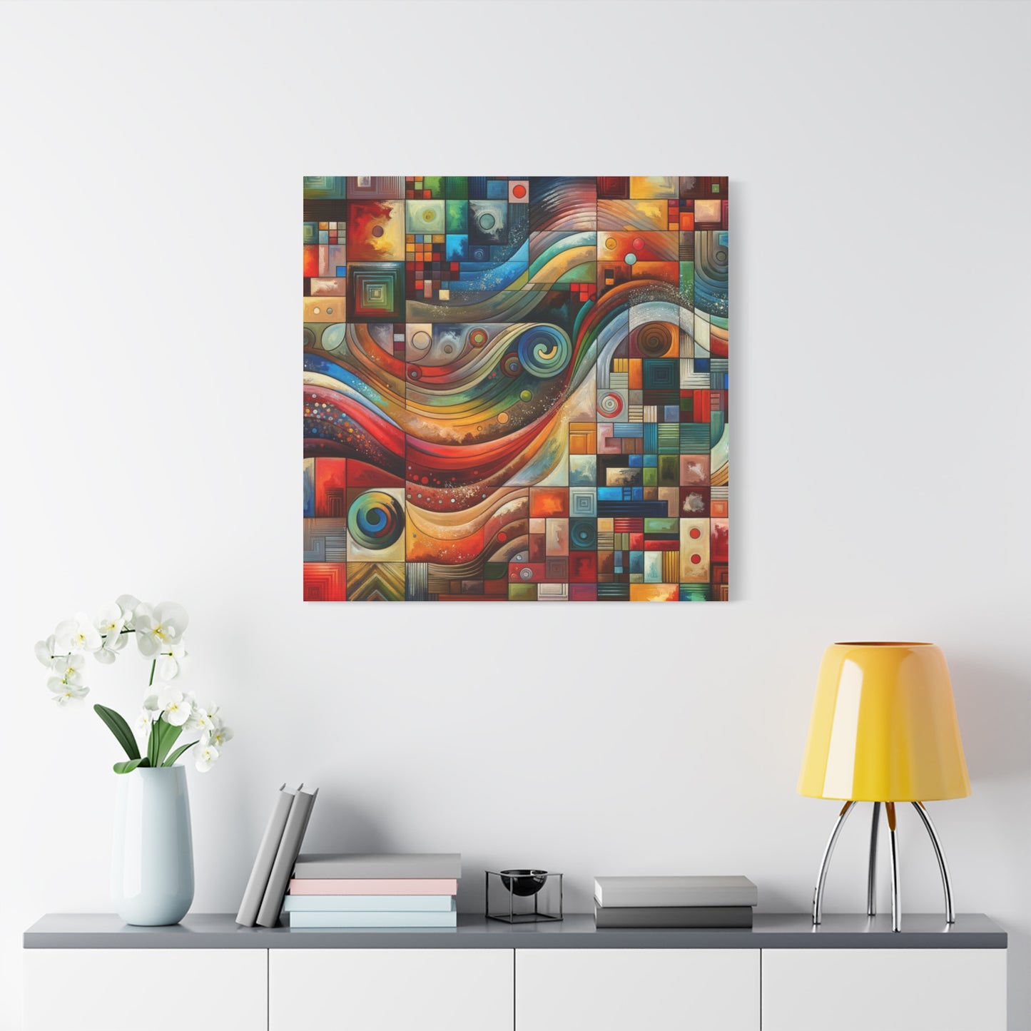 Abstract Geometric Wave - Matte Canvas, Stretched, 1.25"