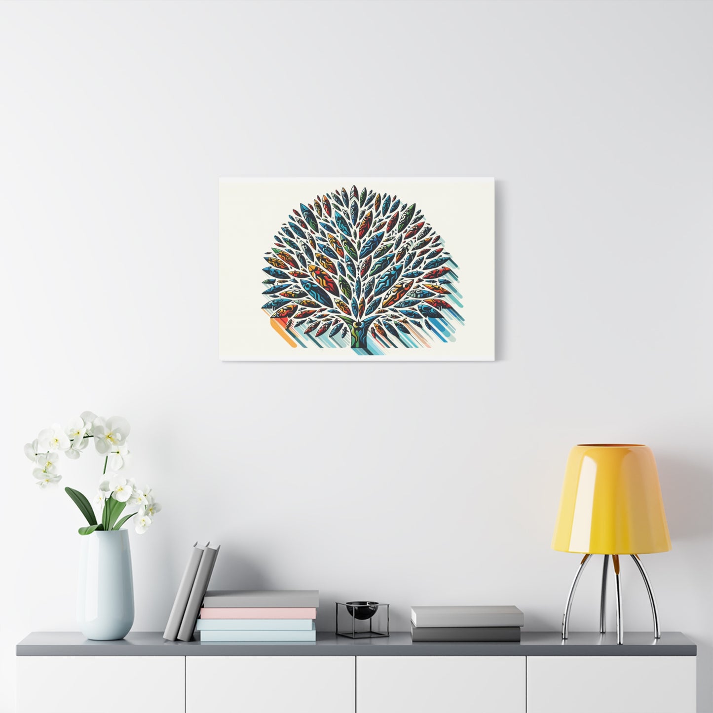 Colorful Leaf Tree - Matte Canvas, Stretched, 1.25"