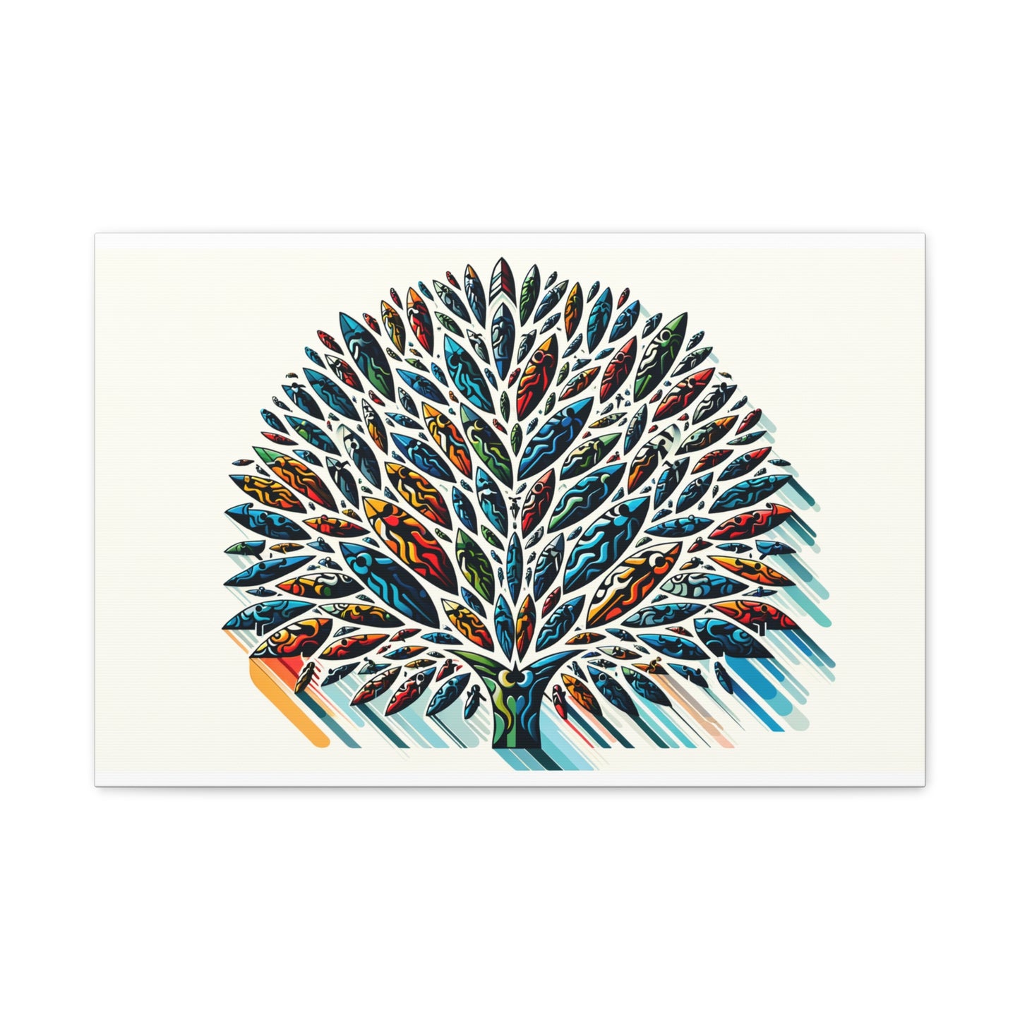 Colorful Leaf Tree - Matte Canvas, Stretched, 1.25"