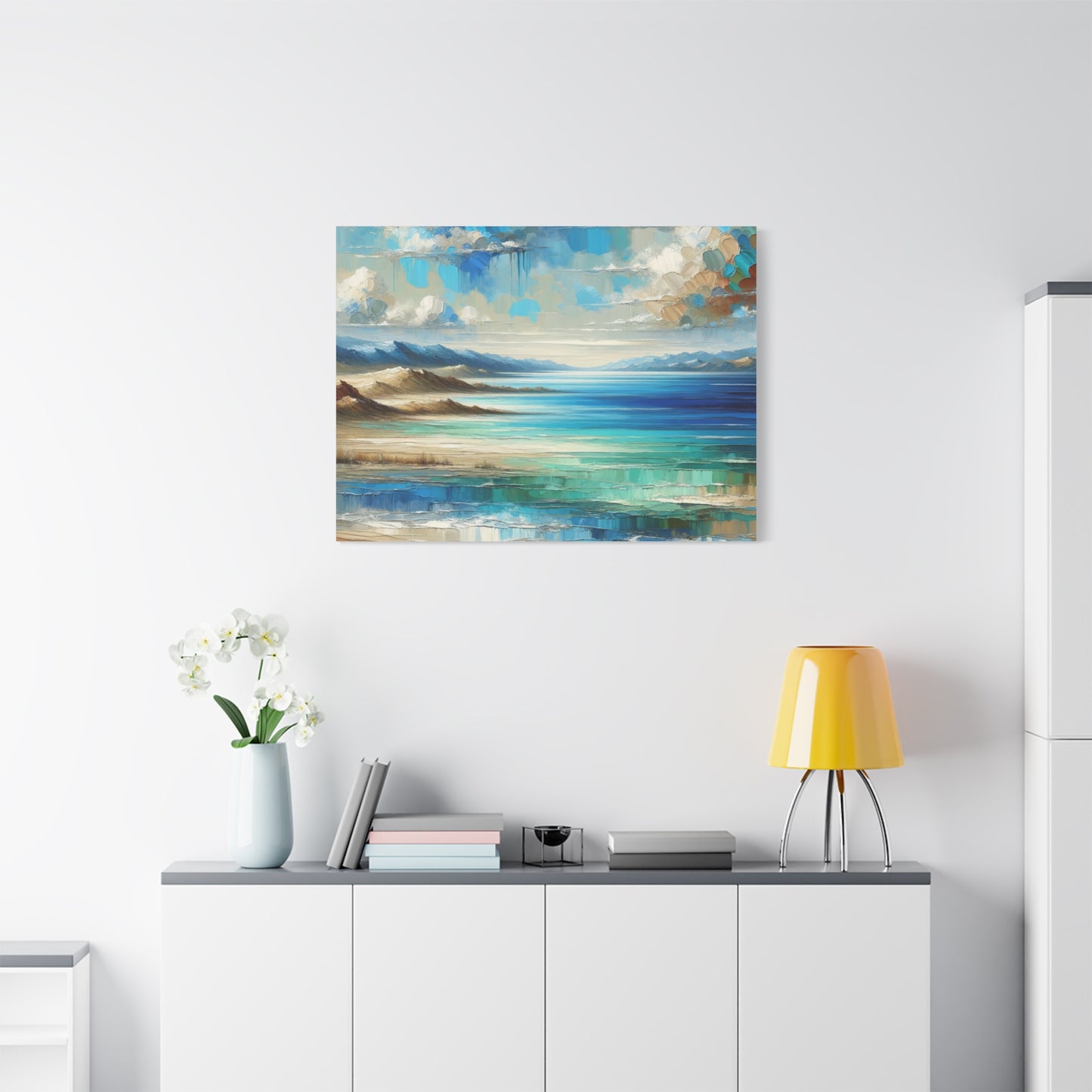 Matte Canvas, Stretched, 1.25" - Abstract Seaside Enchantment