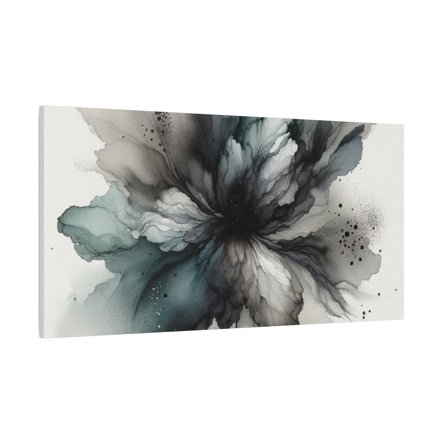 Abstract Ink Bloom - Matte Canvas, Stretched, 1.25"