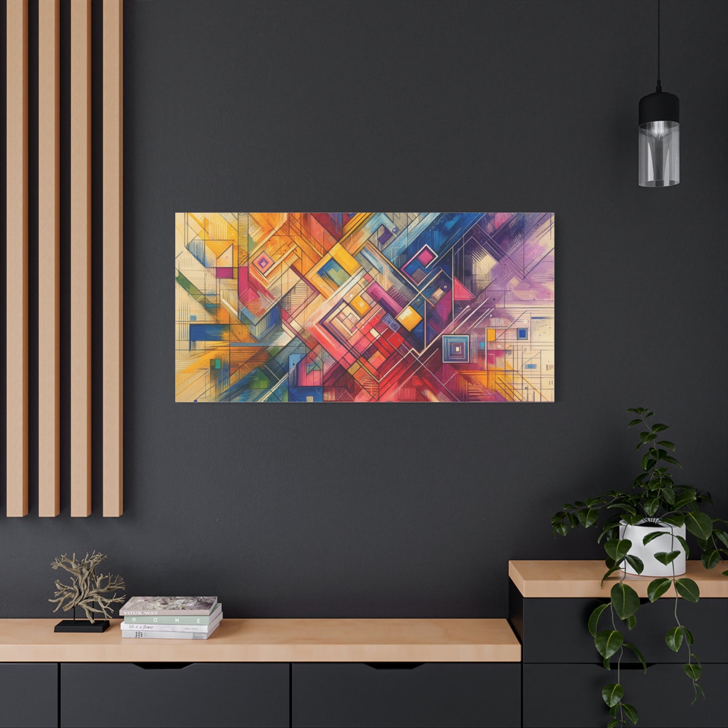 Abstract Geometric Fusion - Matte Canvas, Stretched, 1.25"