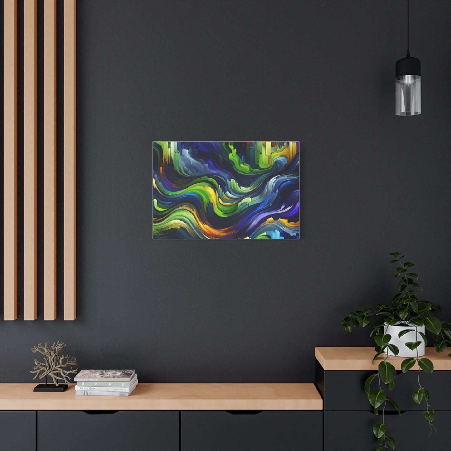 Vibrant Abstract Waves - Matte Canvas, Stretched, 1.25"