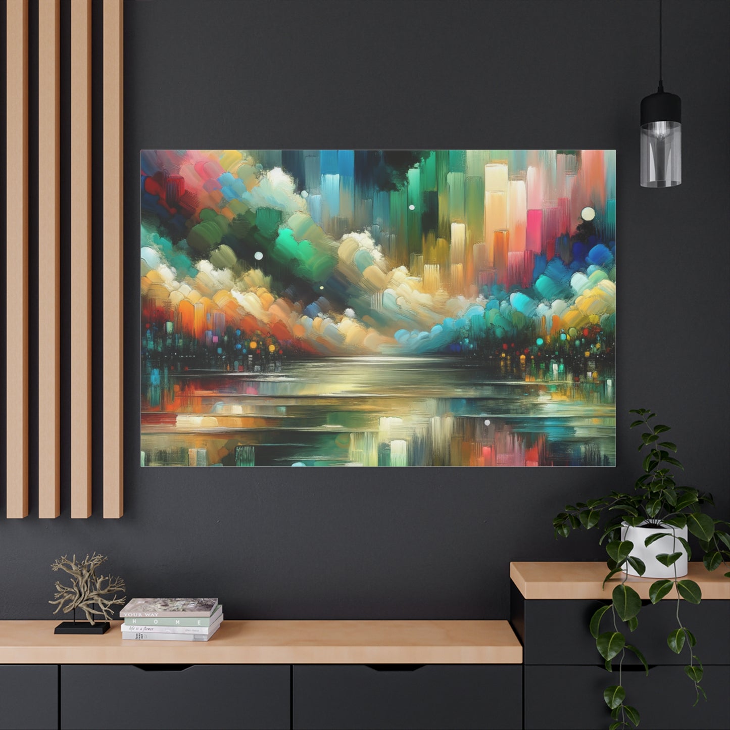 Colorful Abstract Skyline - Matte Canvas, Stretched, 1.25"