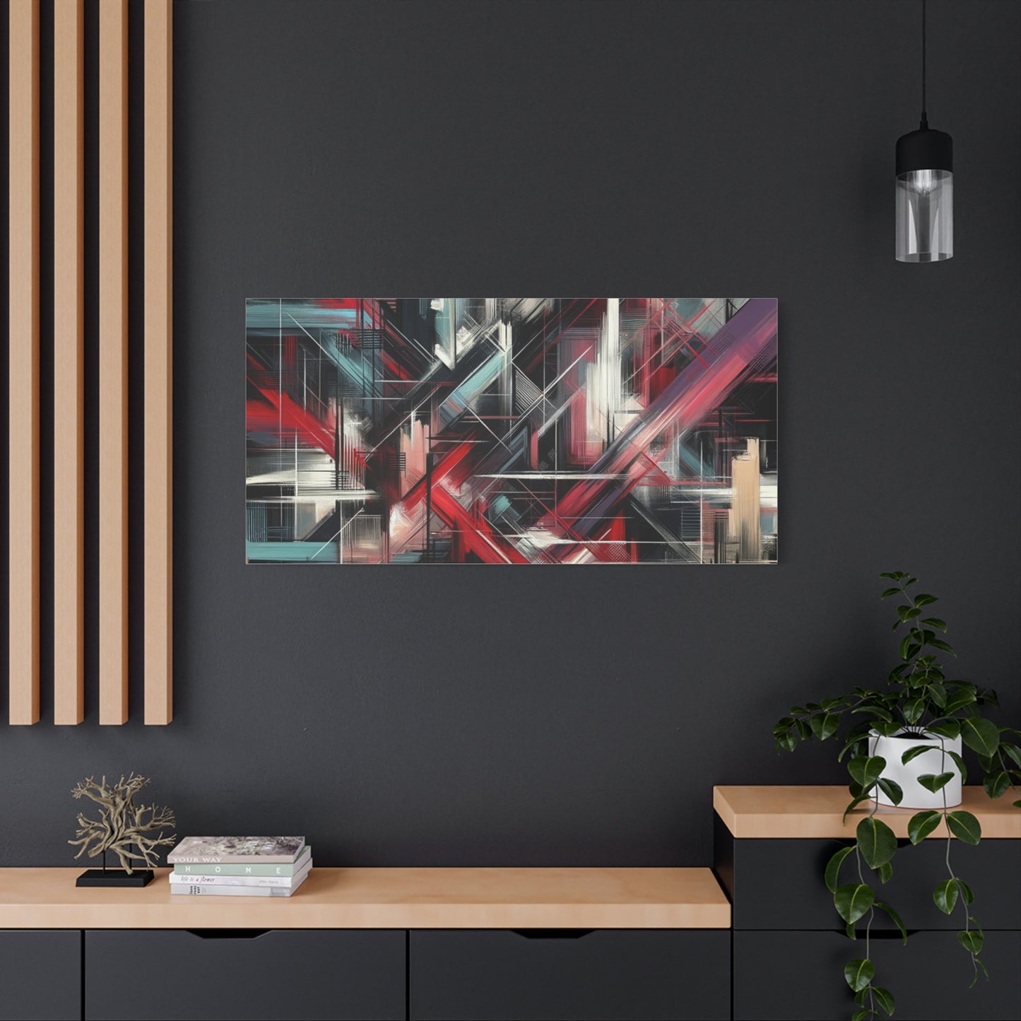 Abstract Geometric Matte Canvas, Stretched, 1.25"