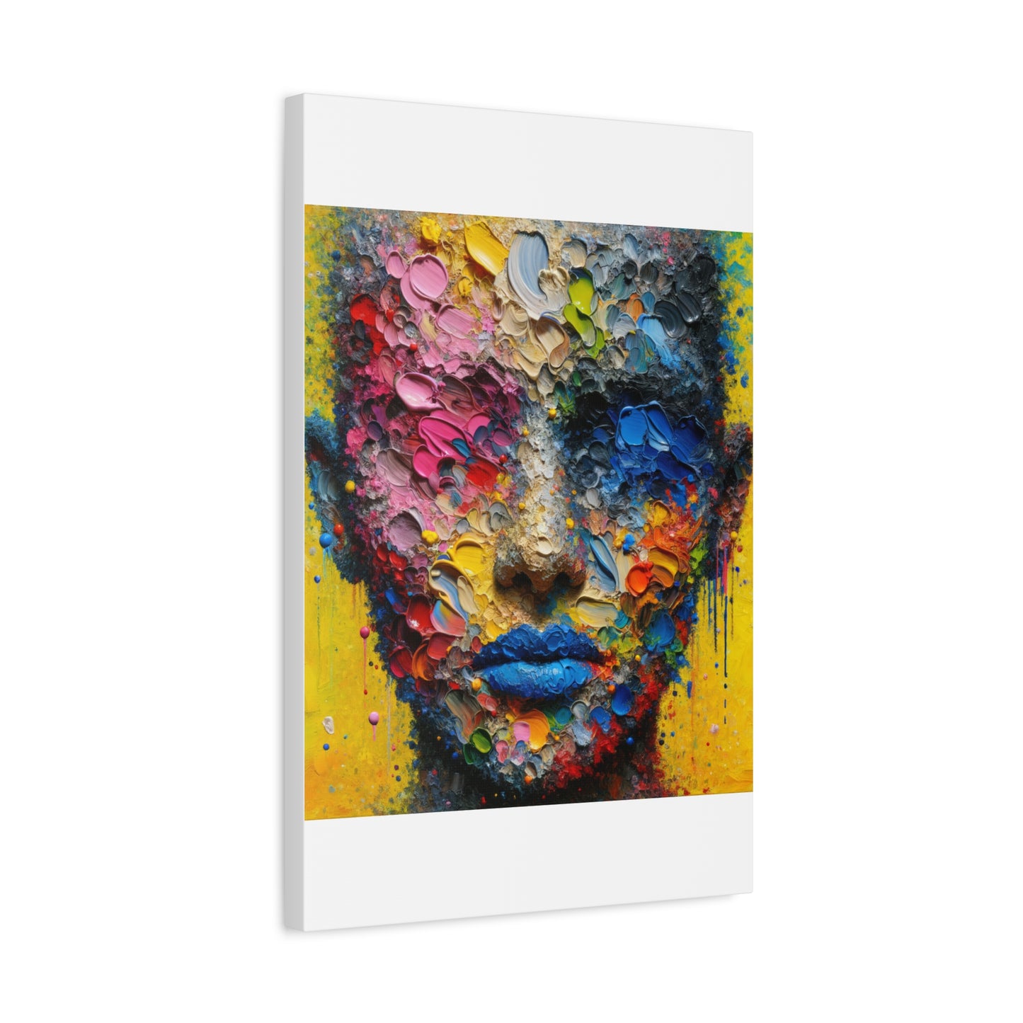 Vibrant Abstract Portrait - Matte Canvas, Stretched, 1.25"