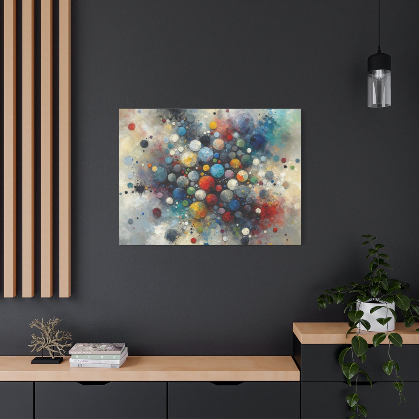 Vibrant Abstract Circles - Matte Canvas, Stretched, 1.25"