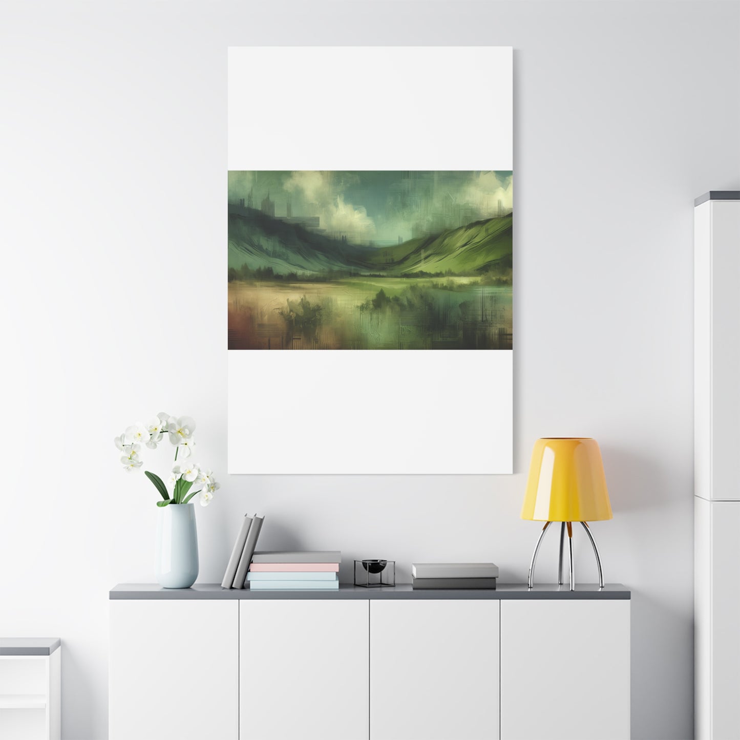 Abstract Green Landscape - Matte Canvas, Stretched, 1.25"