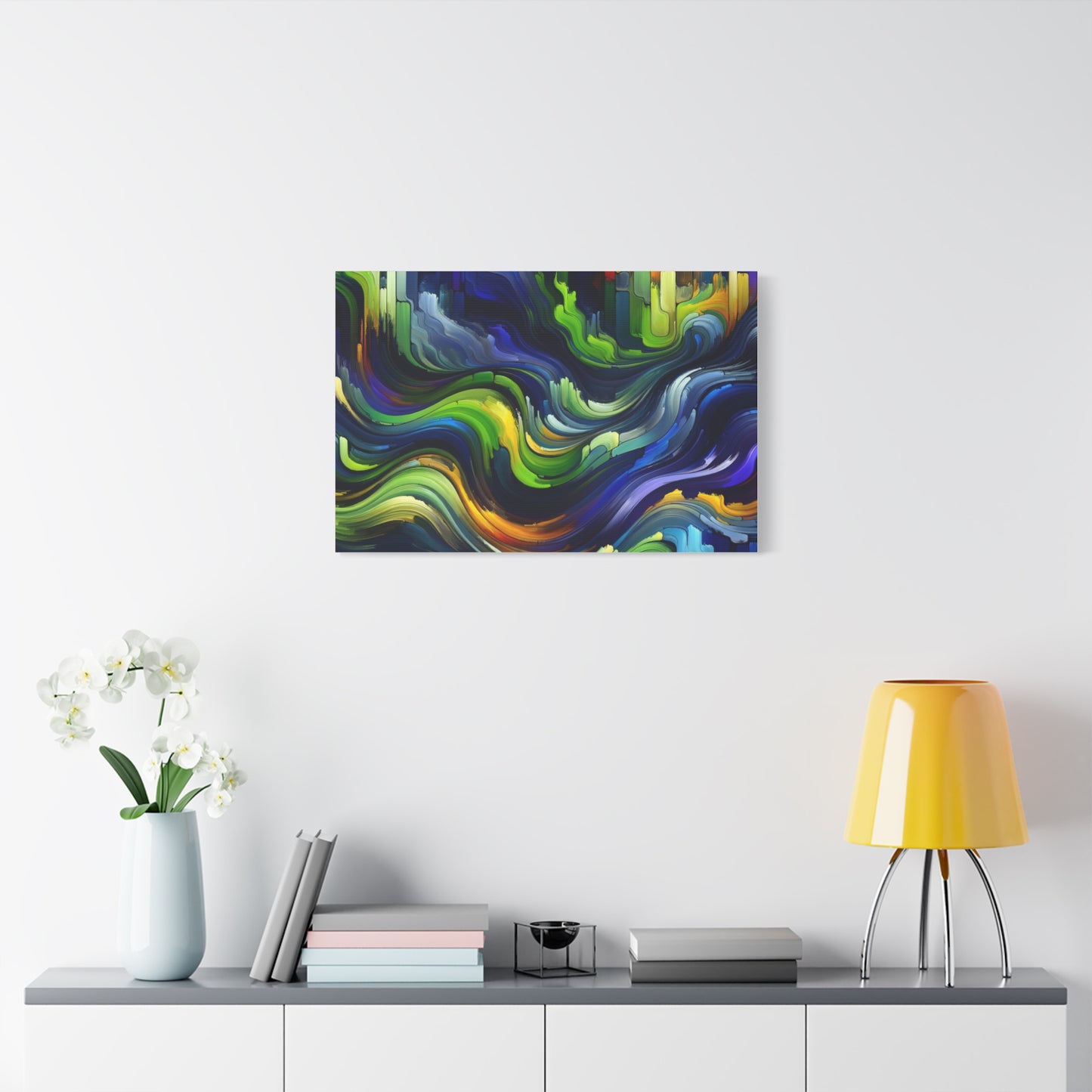 Vibrant Abstract Waves - Matte Canvas, Stretched, 1.25"