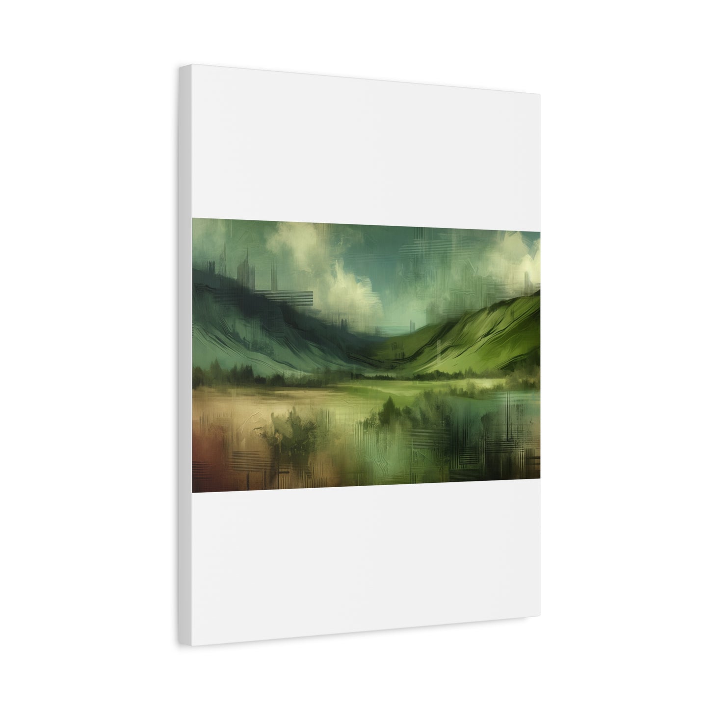 Abstract Green Landscape - Matte Canvas, Stretched, 1.25"