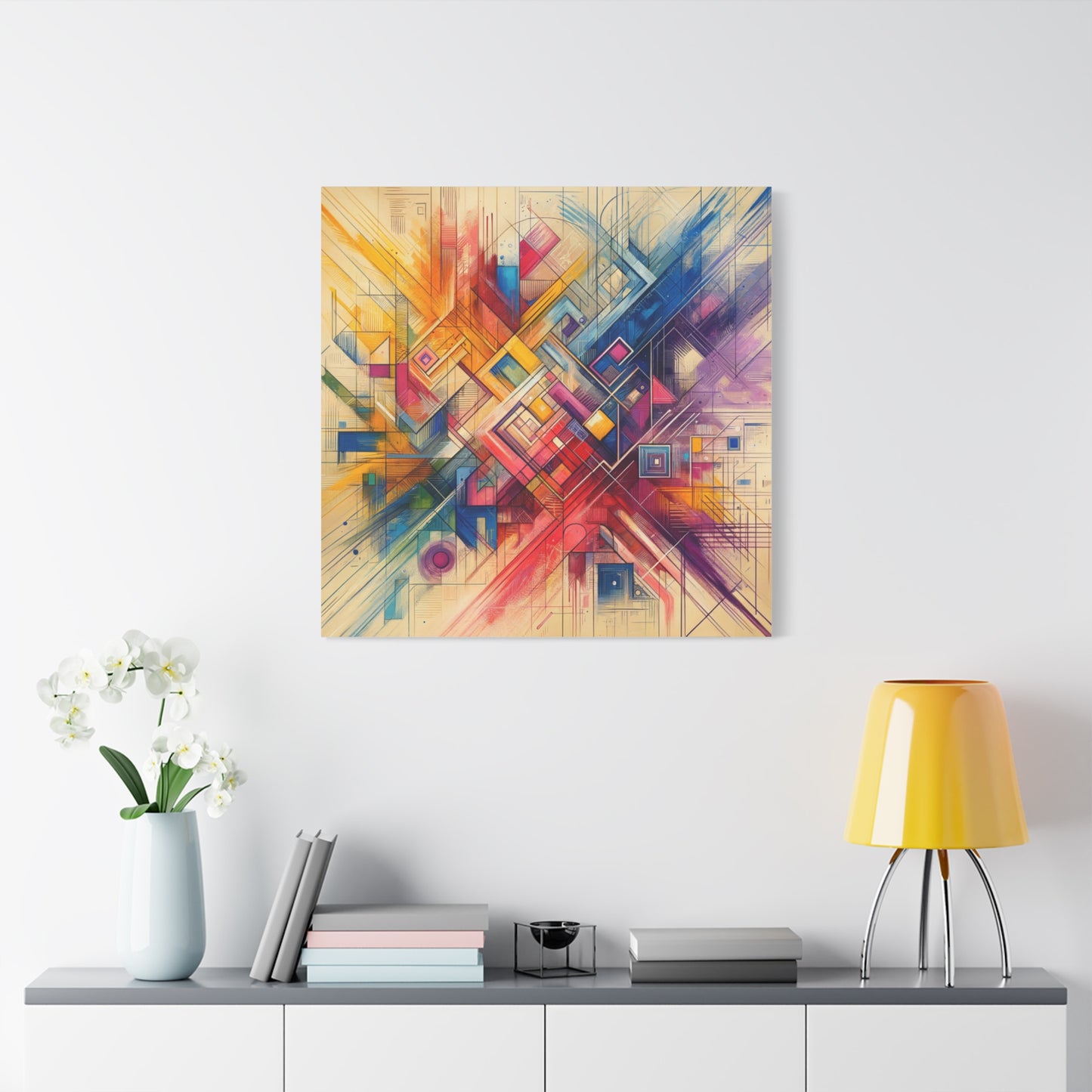 Abstract Geometric Fusion - Matte Canvas, Stretched, 1.25"