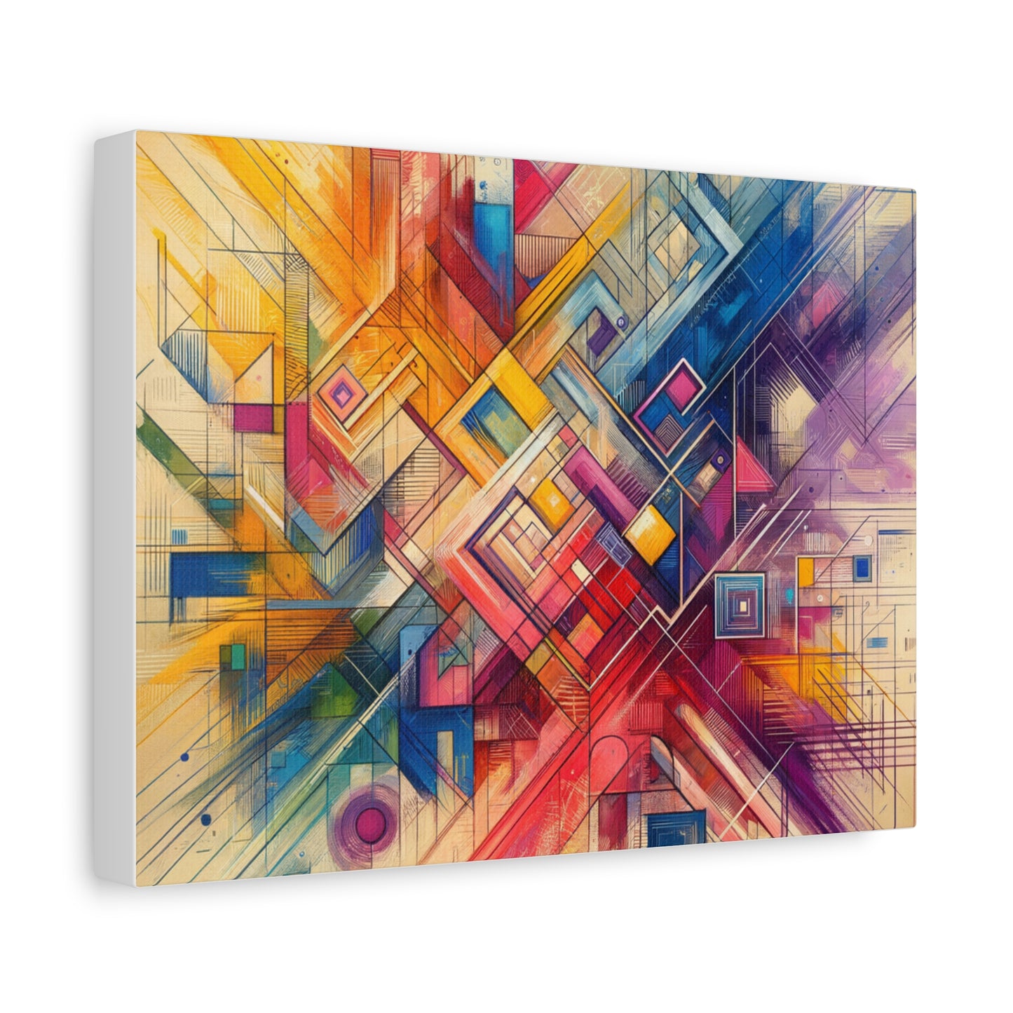 Abstract Geometric Fusion - Matte Canvas, Stretched, 1.25"