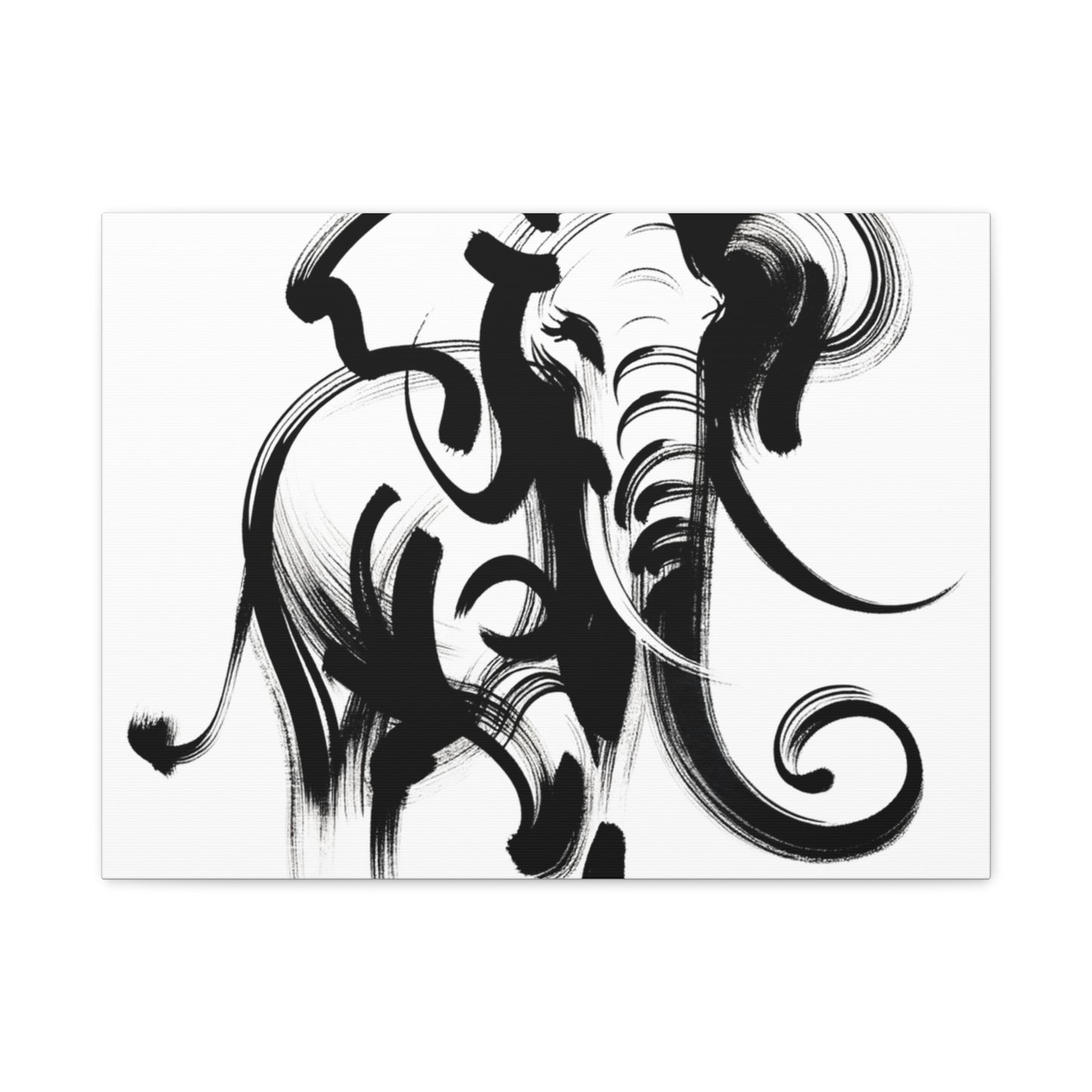 Elephant Ink Art - Matte Canvas, Stretched, 1.25"