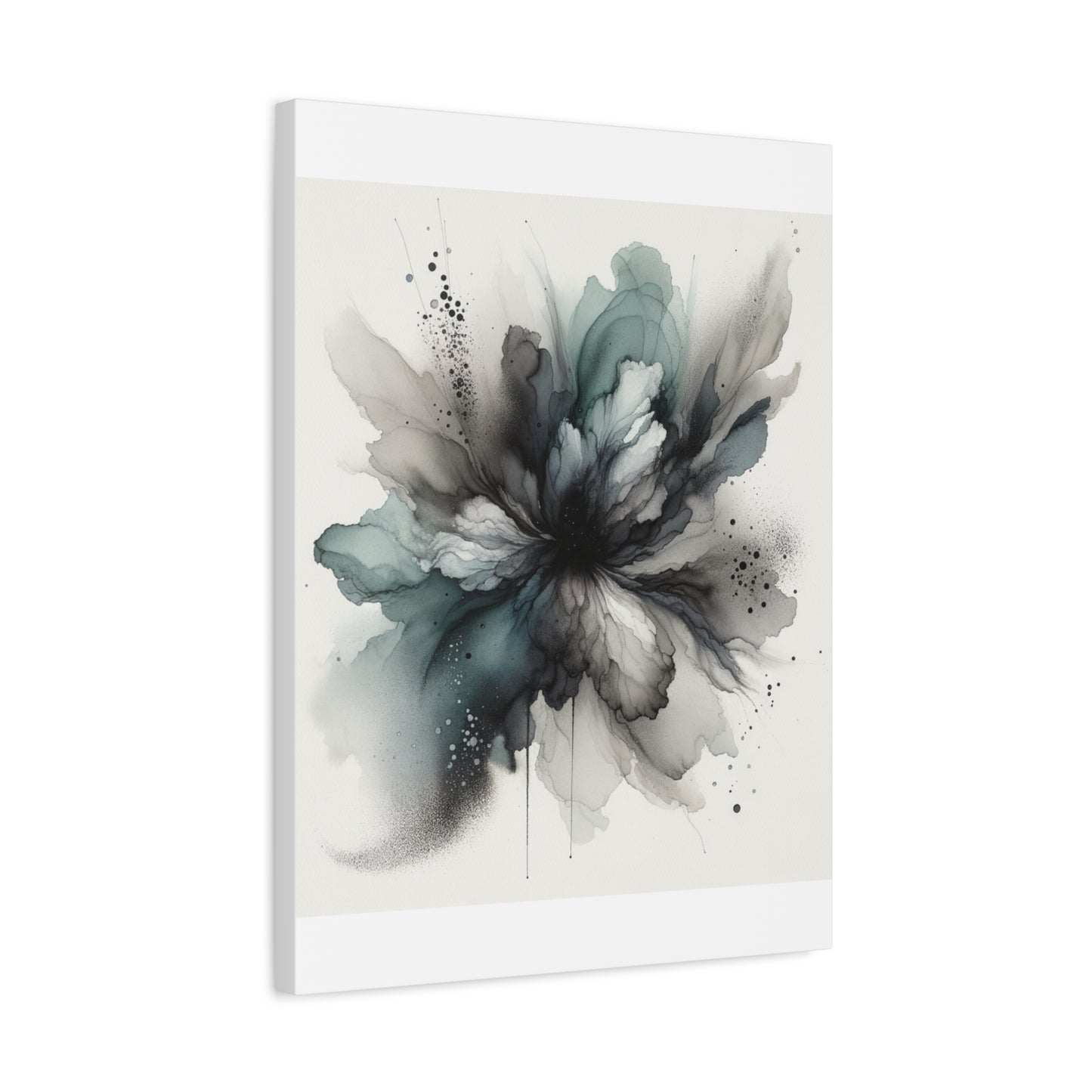 Abstract Ink Bloom - Matte Canvas, Stretched, 1.25"