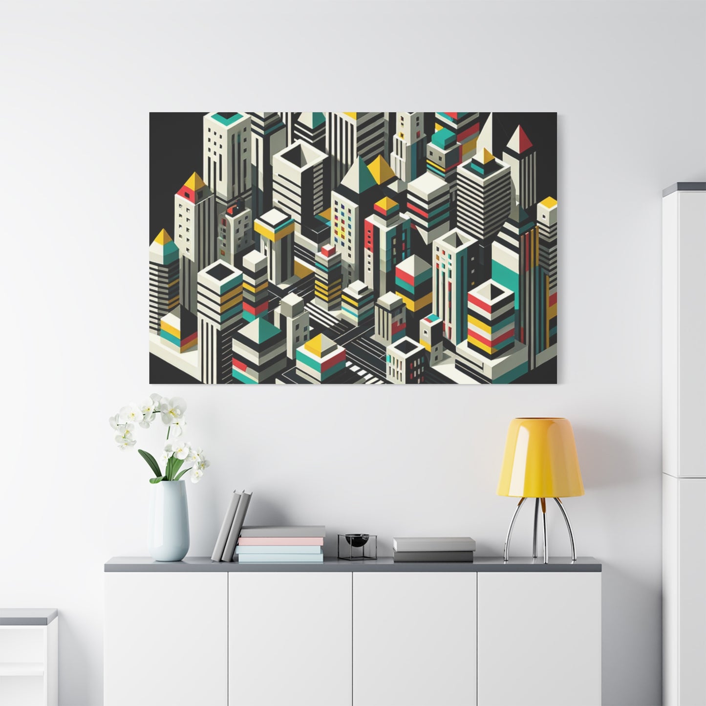 Cityscape Abstraction - Matte Canvas, Stretched, 1.25"