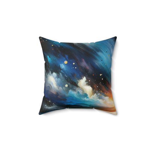 Cosmic Sunset Spun Polyester Square Pillow