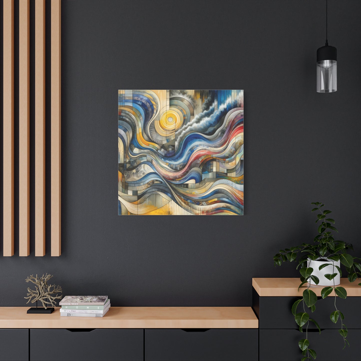 Abstract Waves - Matte Canvas, Stretched, 1.25"