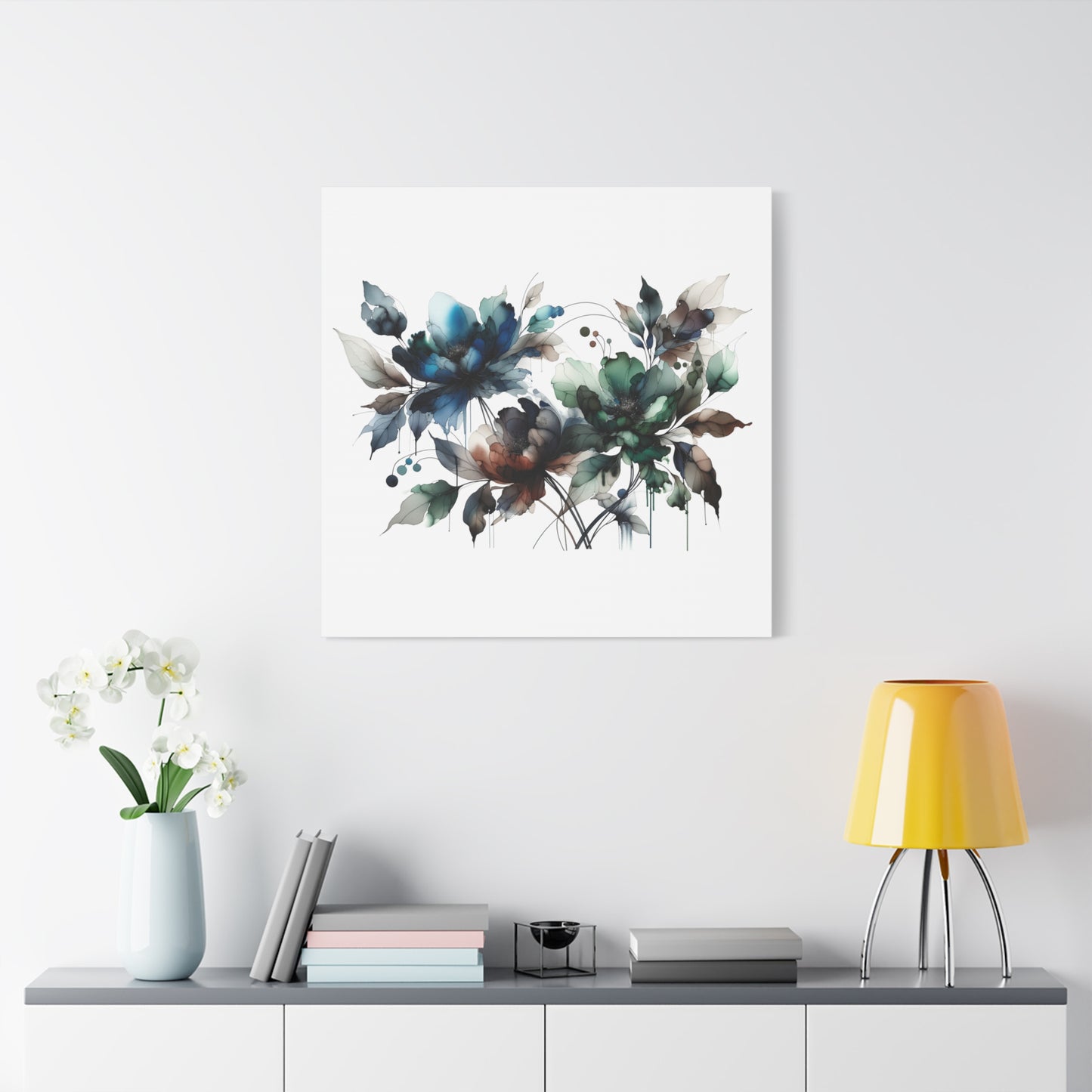 Abstract Floral Artwork - Matte Canvas, Stretched, 1.25"