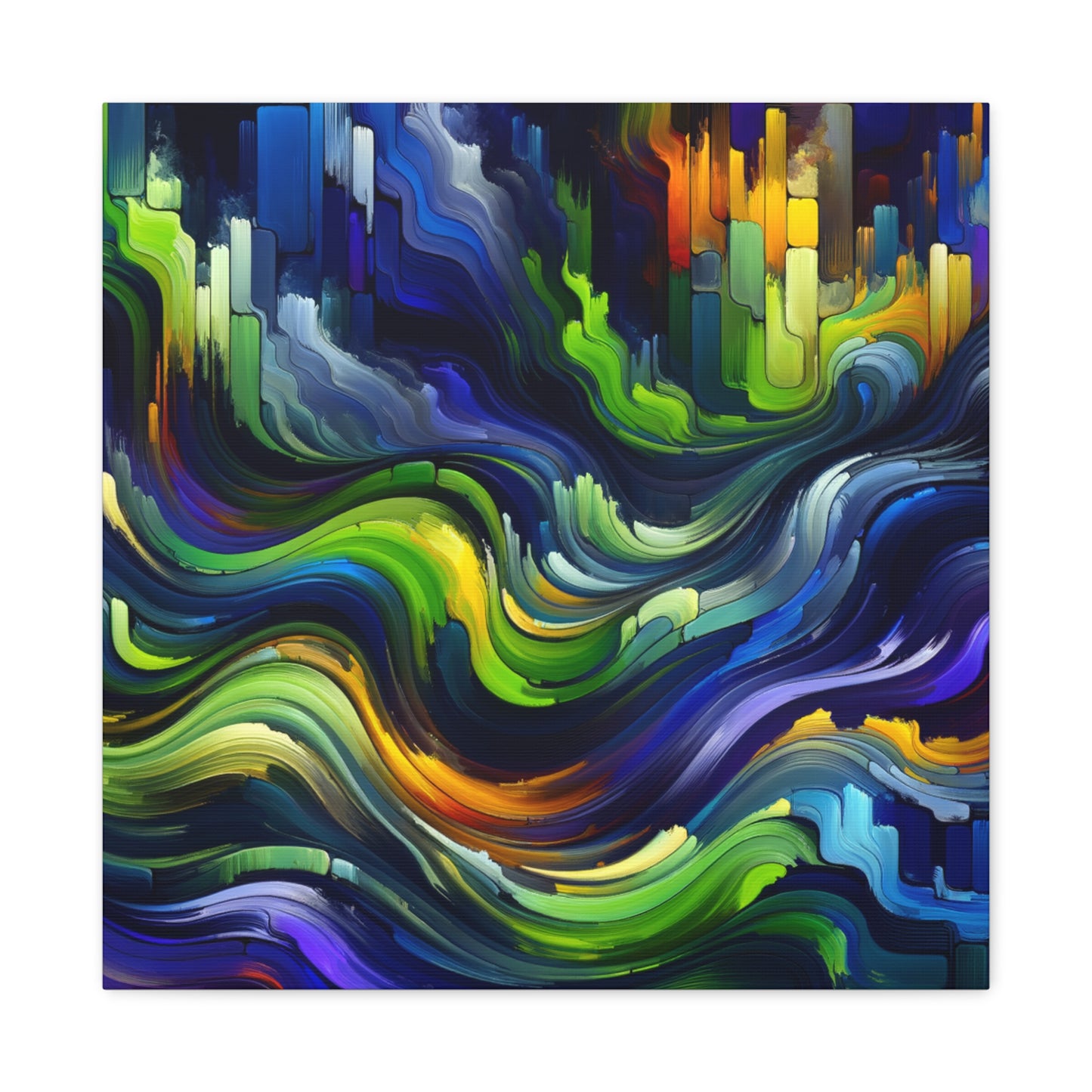 Vibrant Abstract Waves - Matte Canvas, Stretched, 1.25"