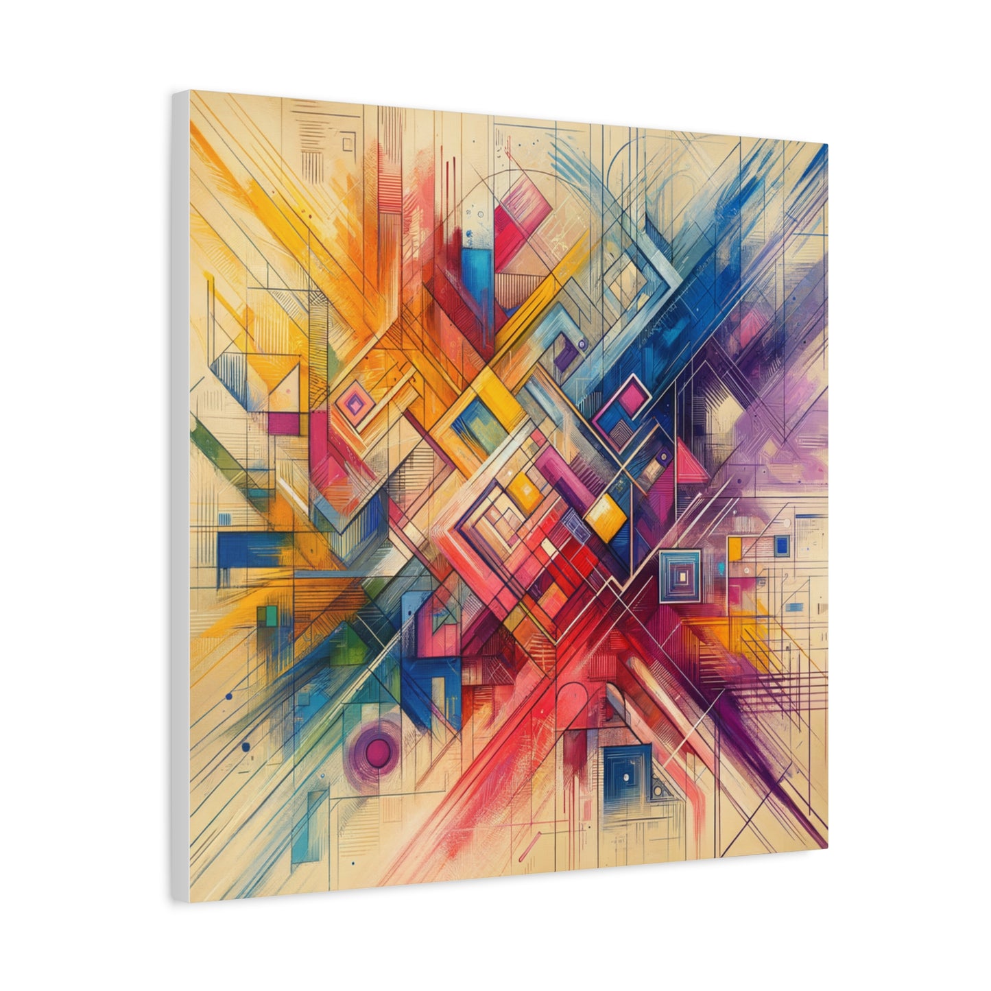 Abstract Geometric Fusion - Matte Canvas, Stretched, 1.25"