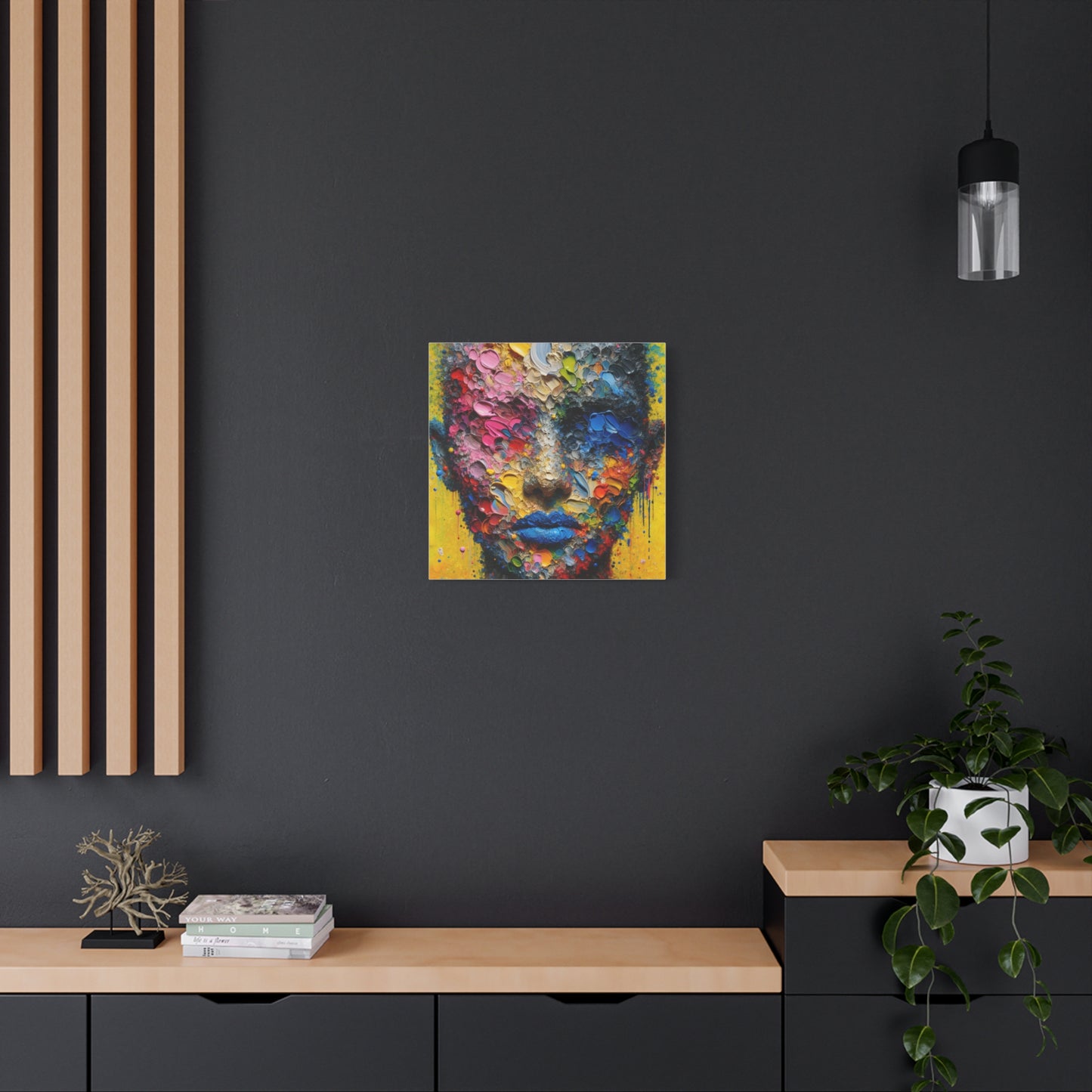 Vibrant Abstract Portrait - Matte Canvas, Stretched, 1.25"