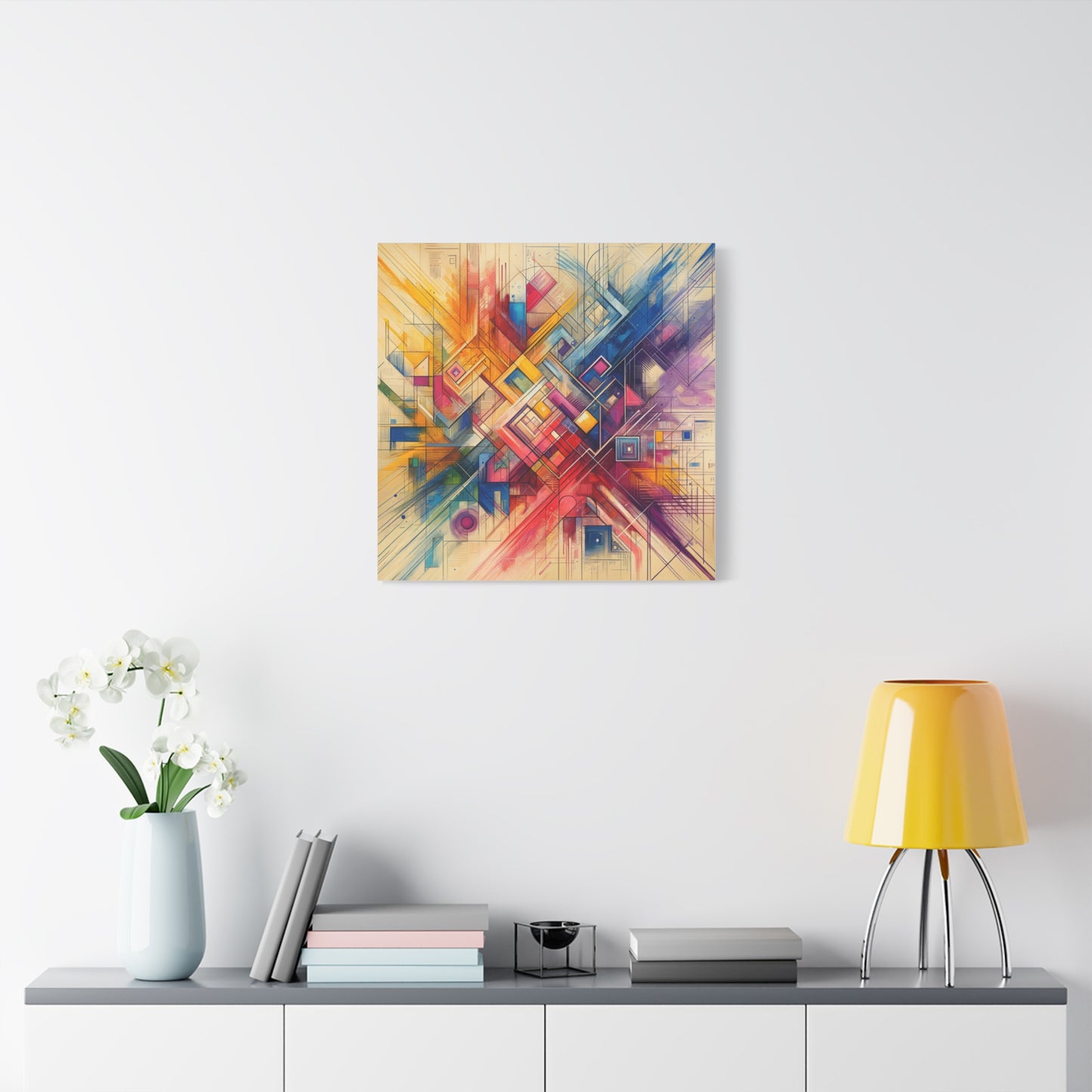 Abstract Geometric Fusion - Matte Canvas, Stretched, 1.25"