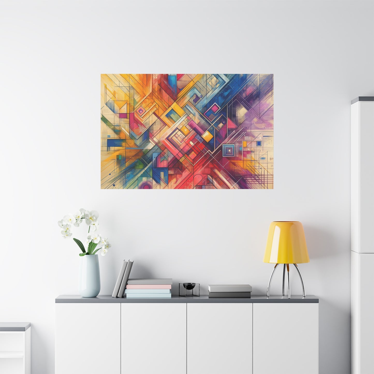 Abstract Geometric Fusion - Matte Canvas, Stretched, 1.25"