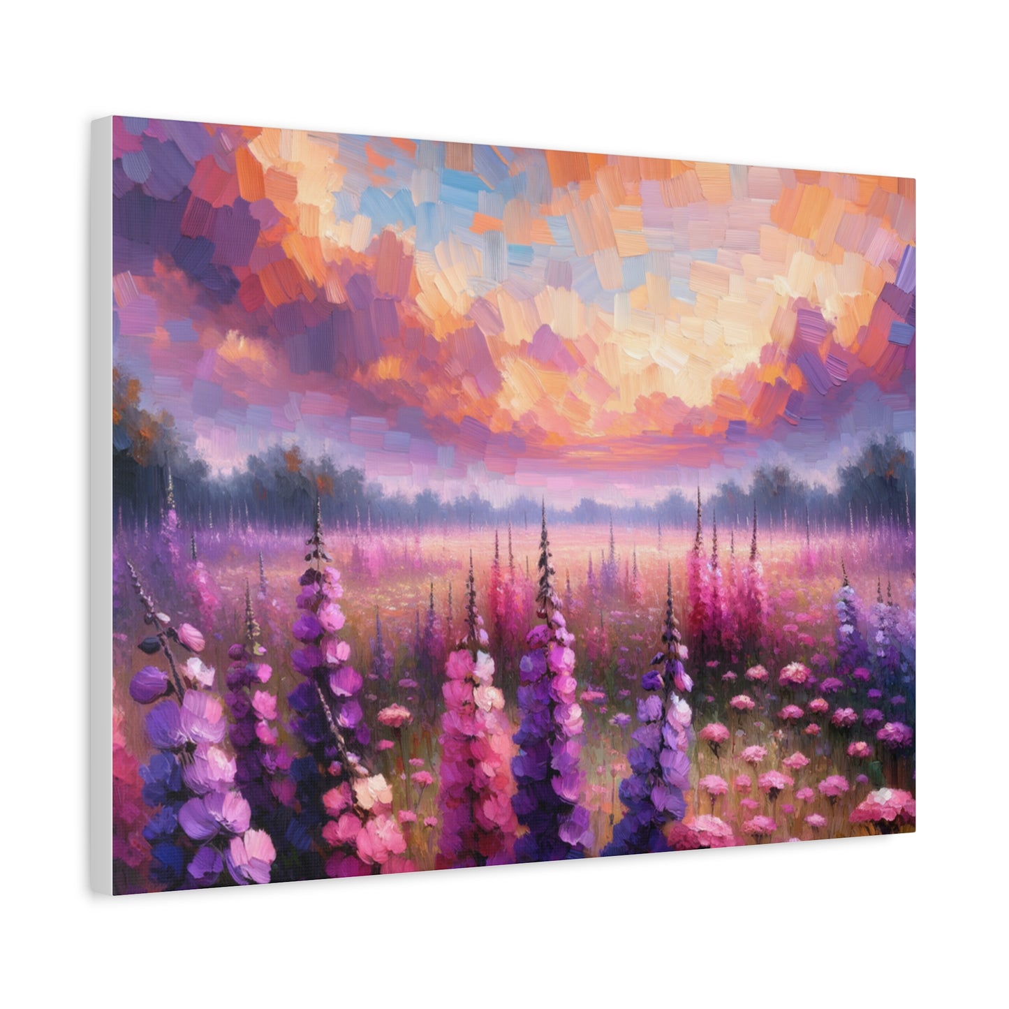 Floral Sunset Matte Canvas, Stretched, 1.25"