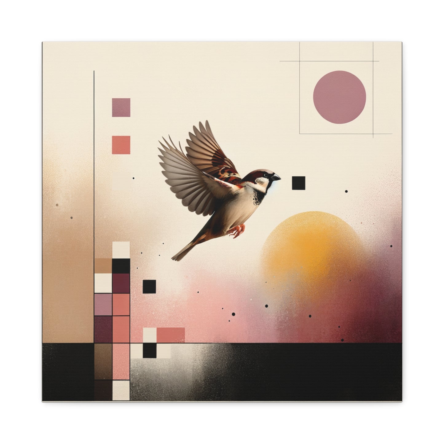 Sparrow Flight - Matte Canvas, Stretched, 1.25"